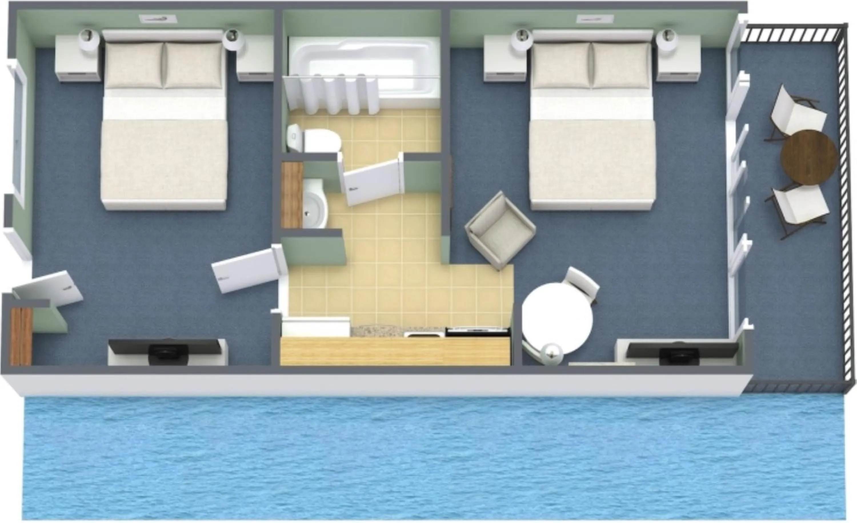 Floor plan in Grande Cayman Resort
