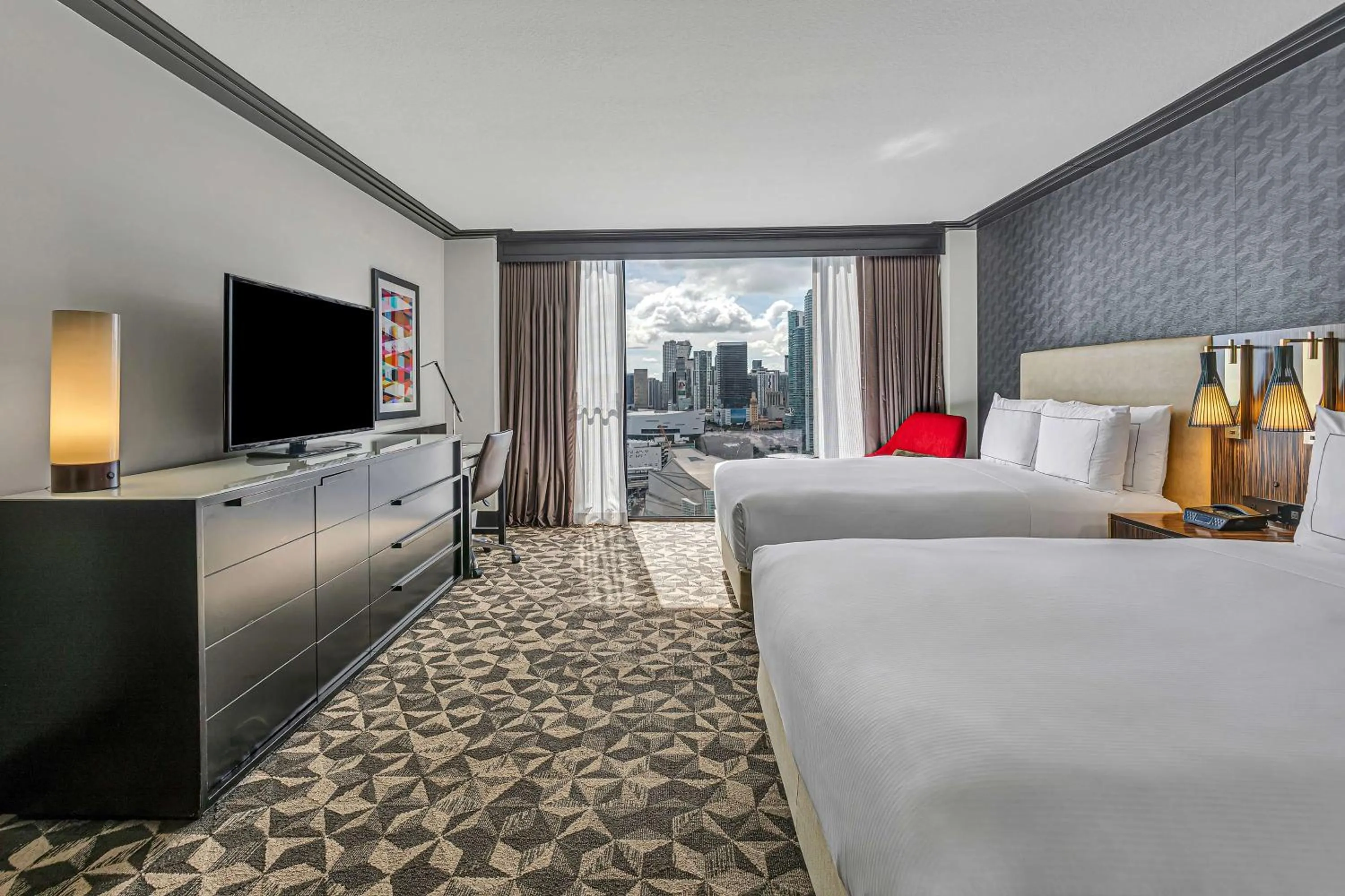 Bed in Hilton Miami Downtown