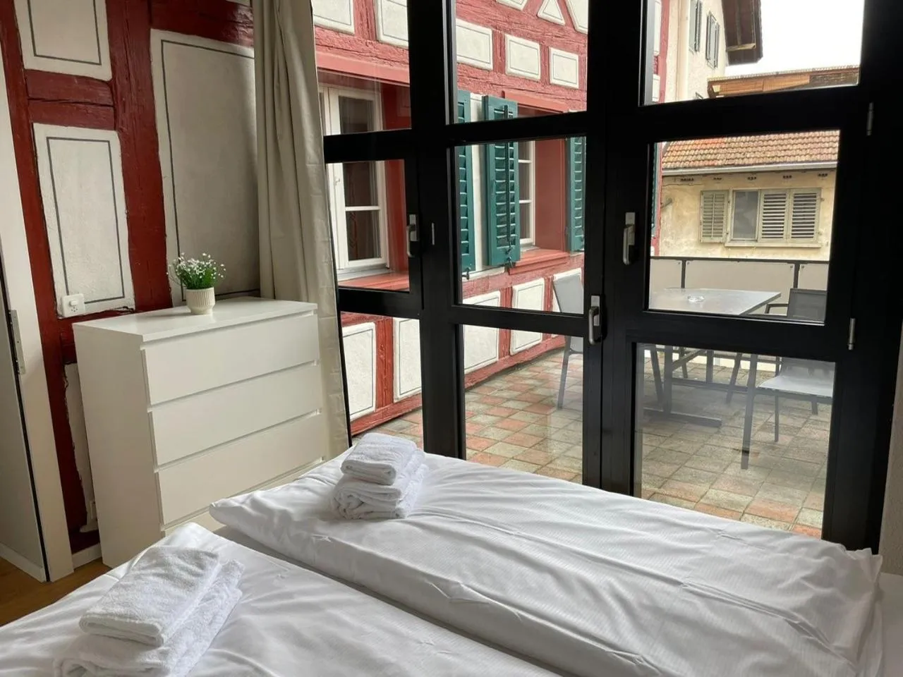 Bedroom, Bed in Hotel Bären