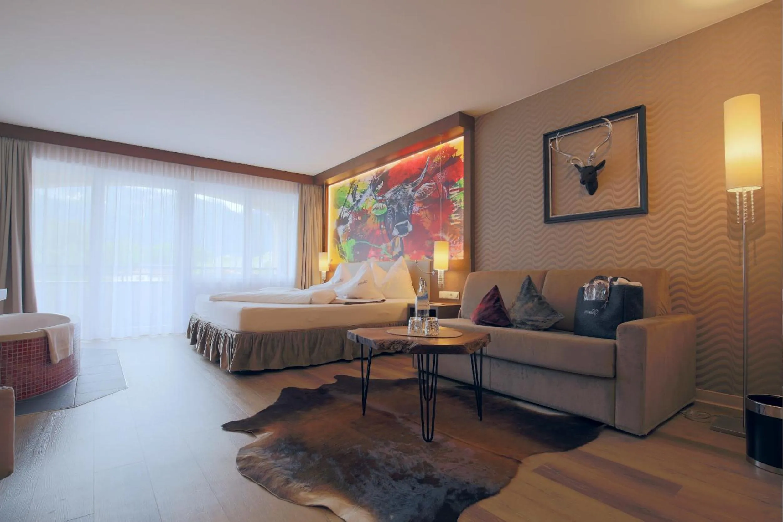 Photo of the whole room, Bed in Alpen-Herz Romantik & Spa - Adults Only