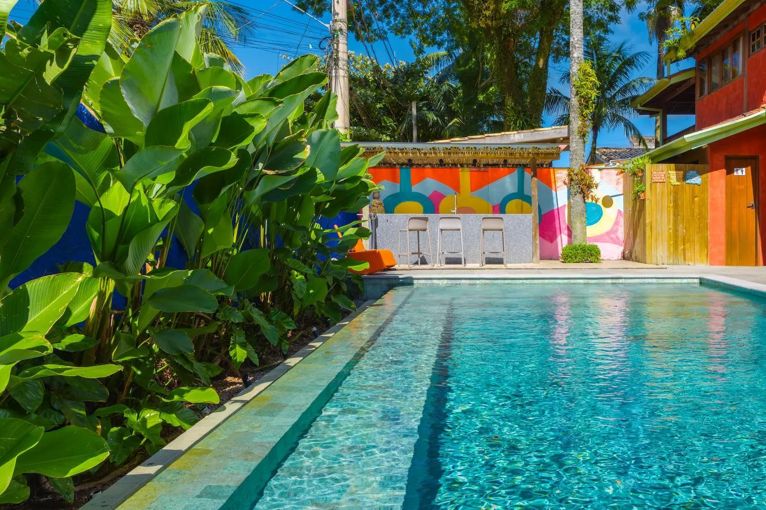 Pool view in Pousada Refúgio de Maresias