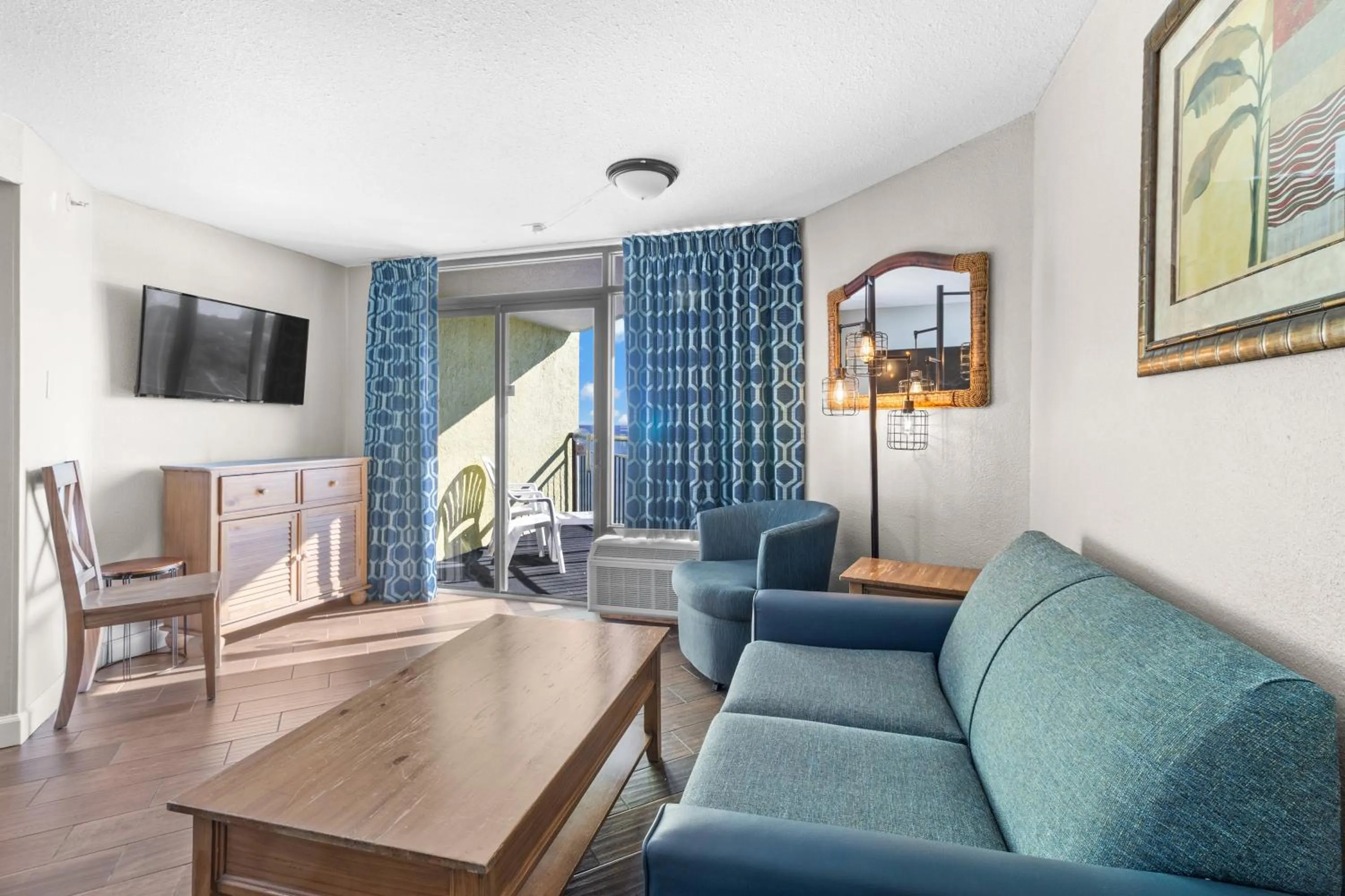 Living room in Monterey Bay Suites