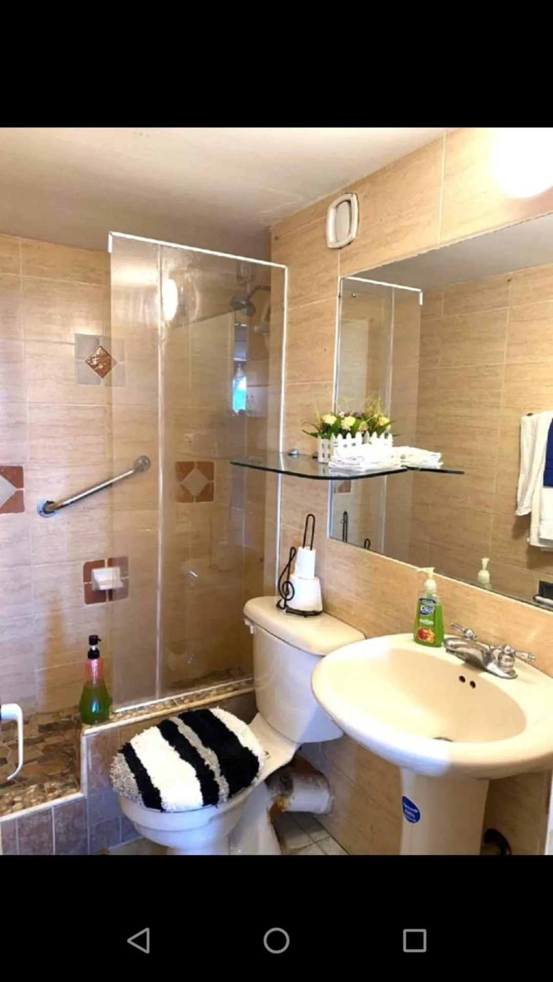 Shower in Beach-side condos at Turtle Beach Towers
