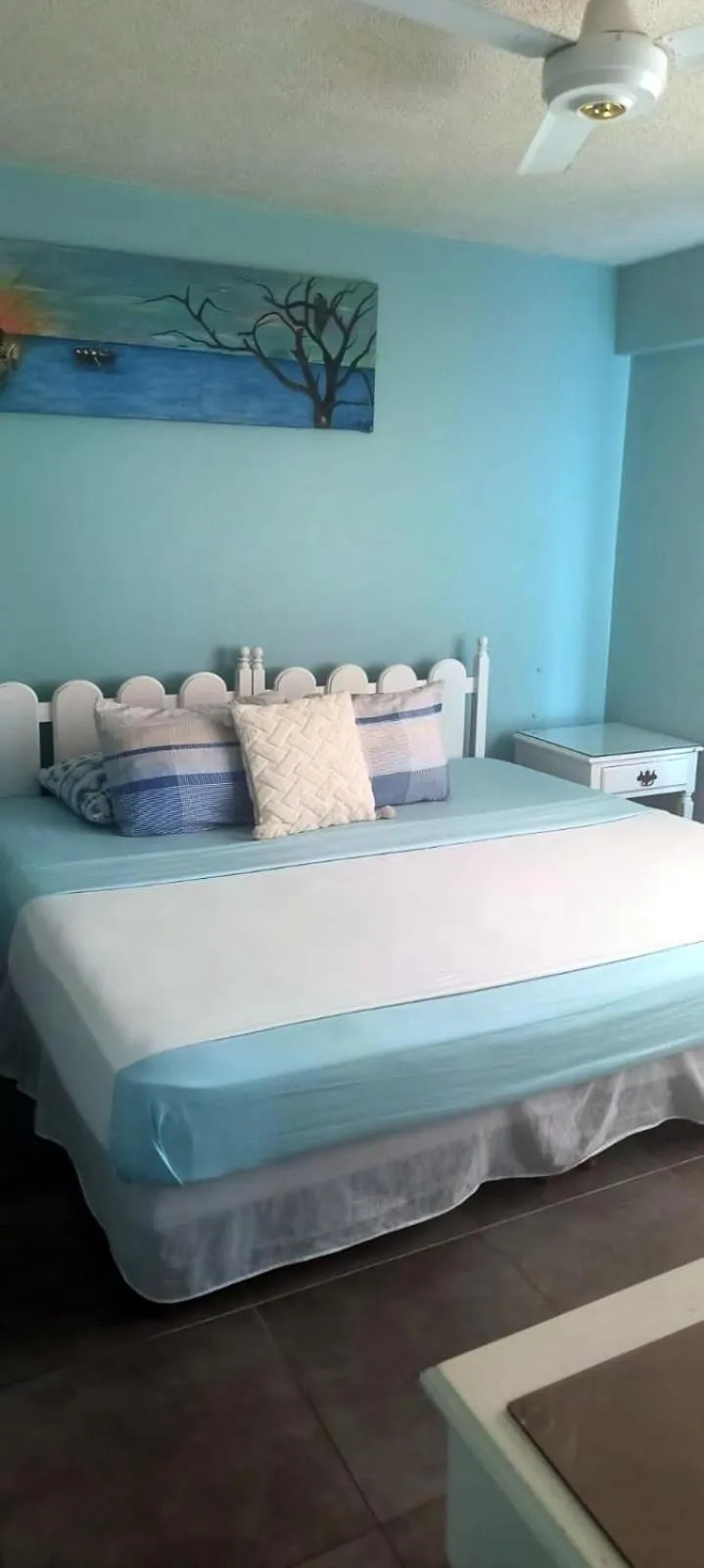 Bed in Beach-side condos at Turtle Beach Towers