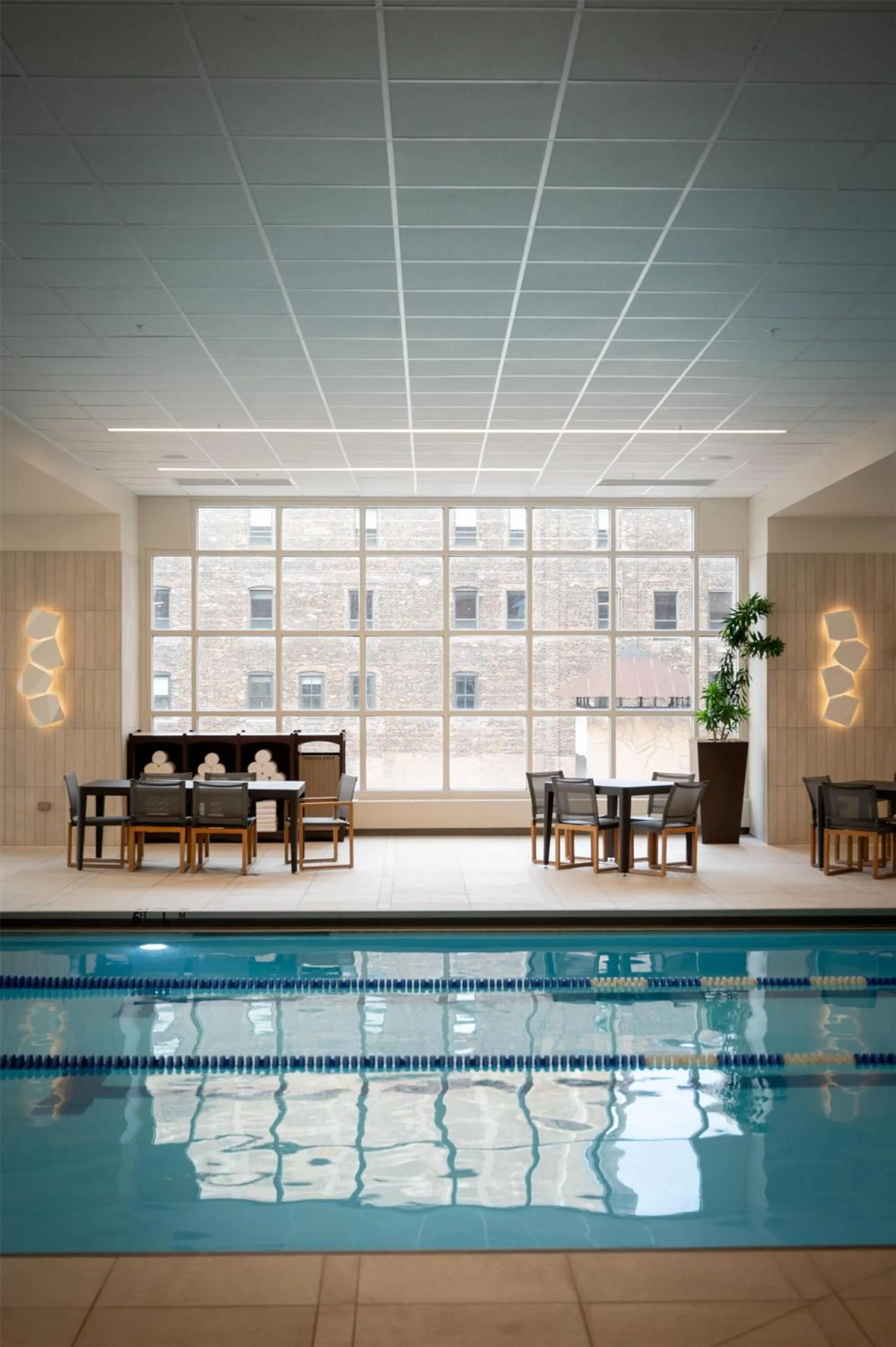 Pool view in Hilton Chicago