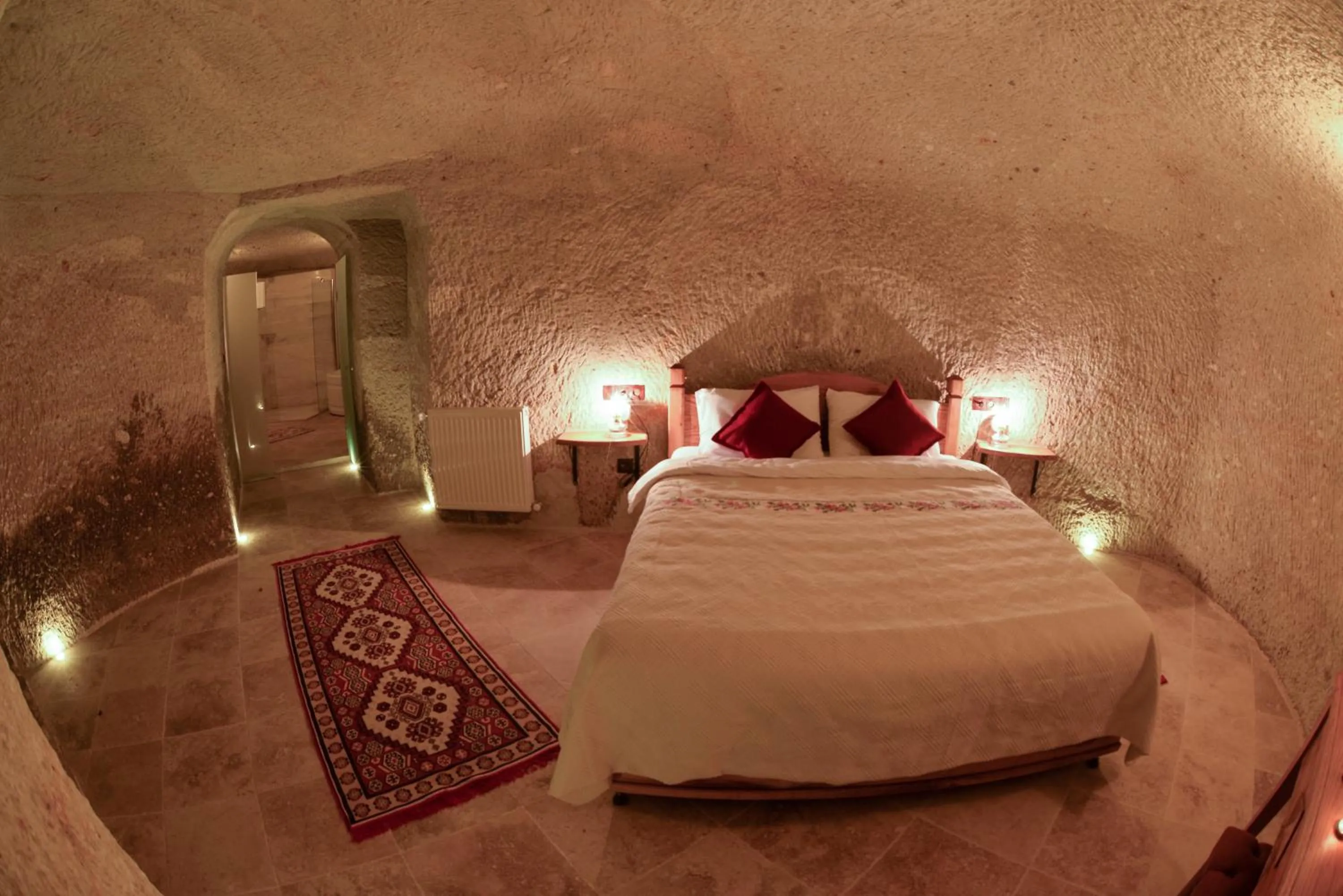 Bed in Mosaic Cave Hotel