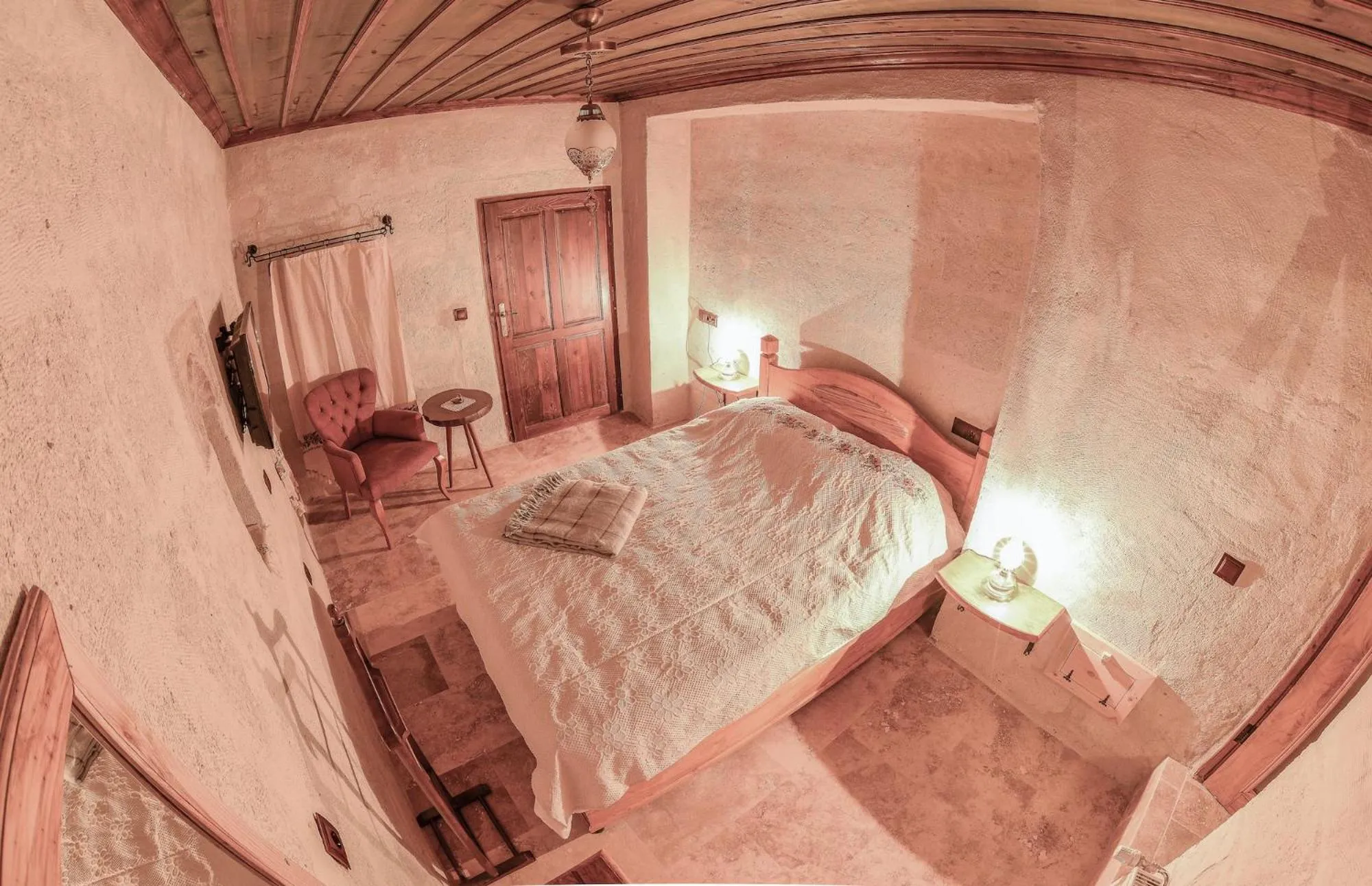 Bed in Mosaic Cave Hotel