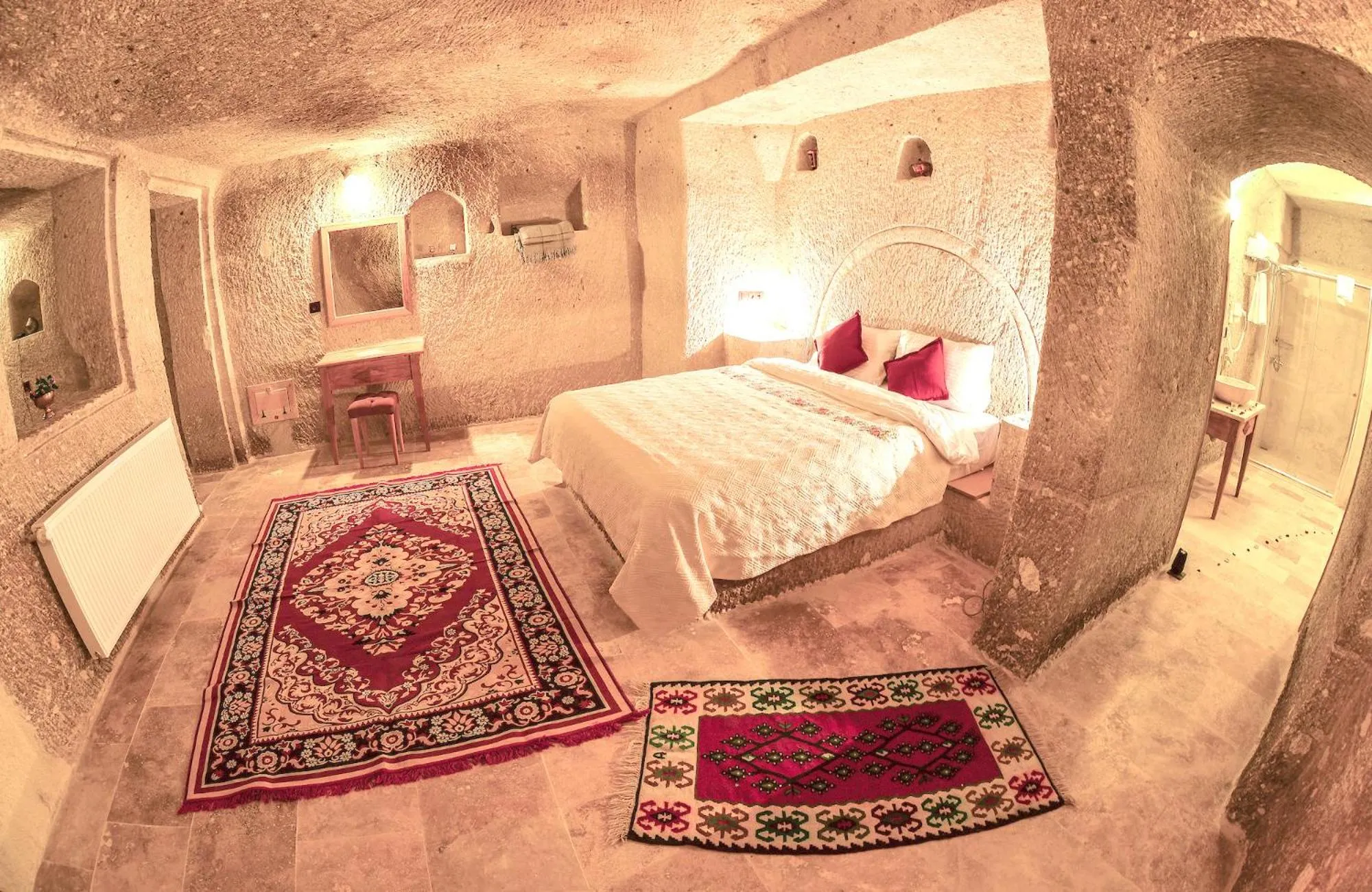 Bed in Mosaic Cave Hotel
