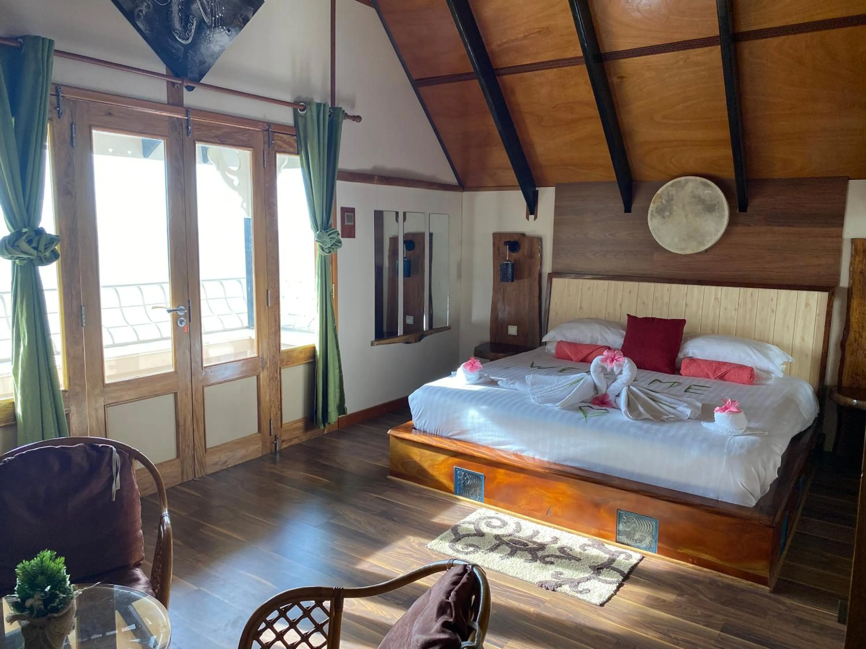 Bed in Mouggae Blues Villas