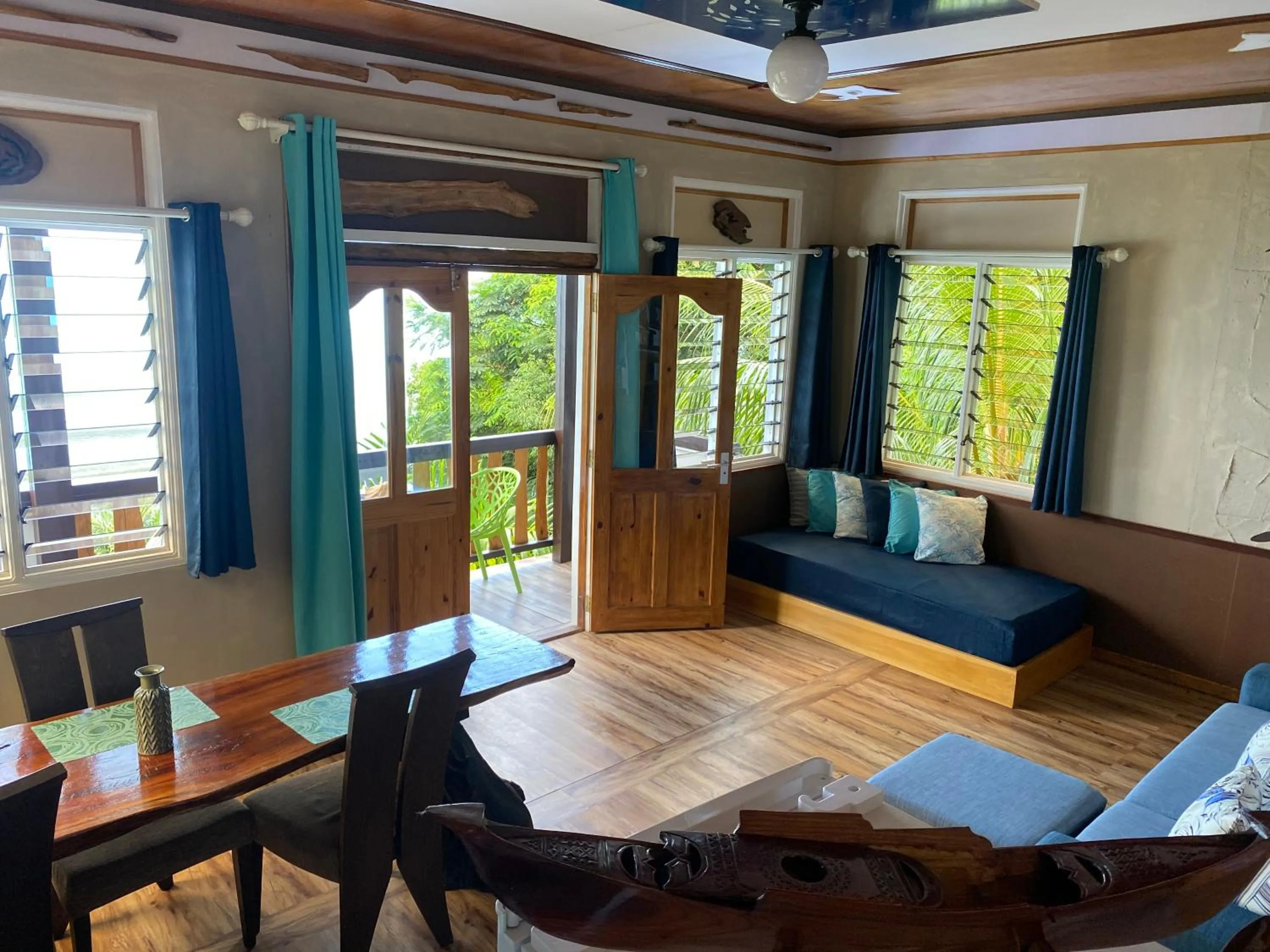 Living room in Mouggae Blues Villas