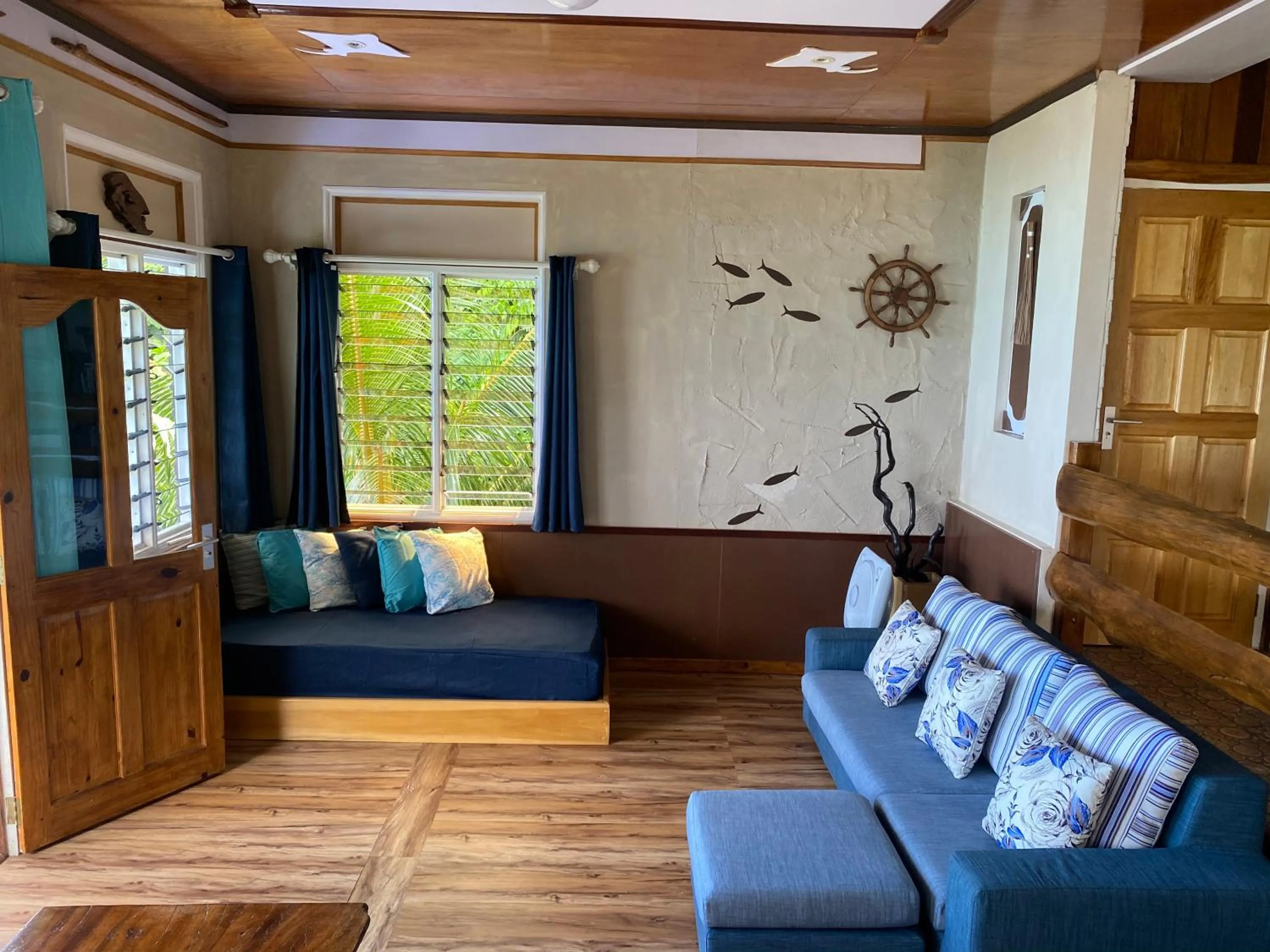 Living room in Mouggae Blues Villas