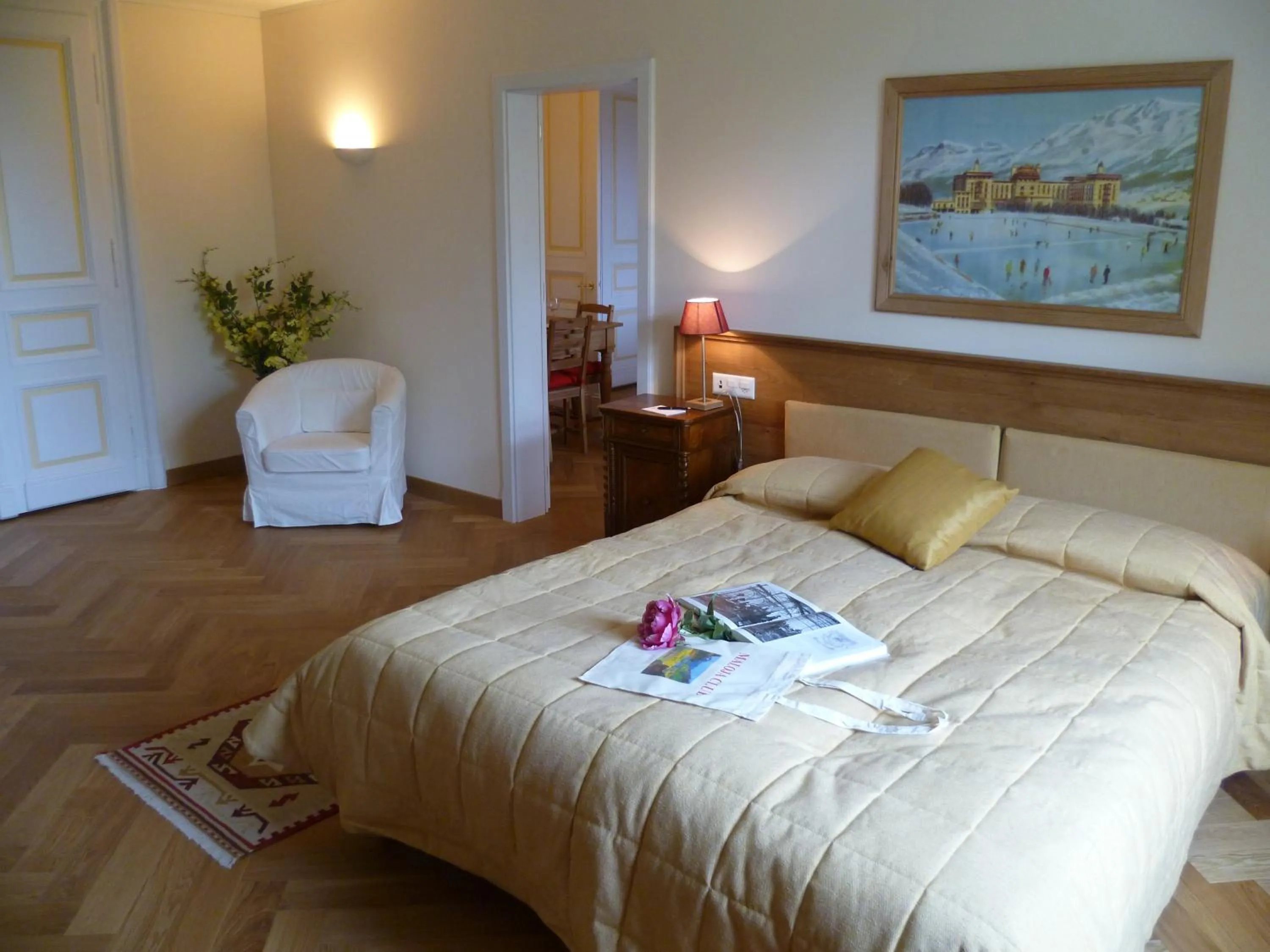 Bedroom, Bed in Maloja Palace Suites CO2-Neutral