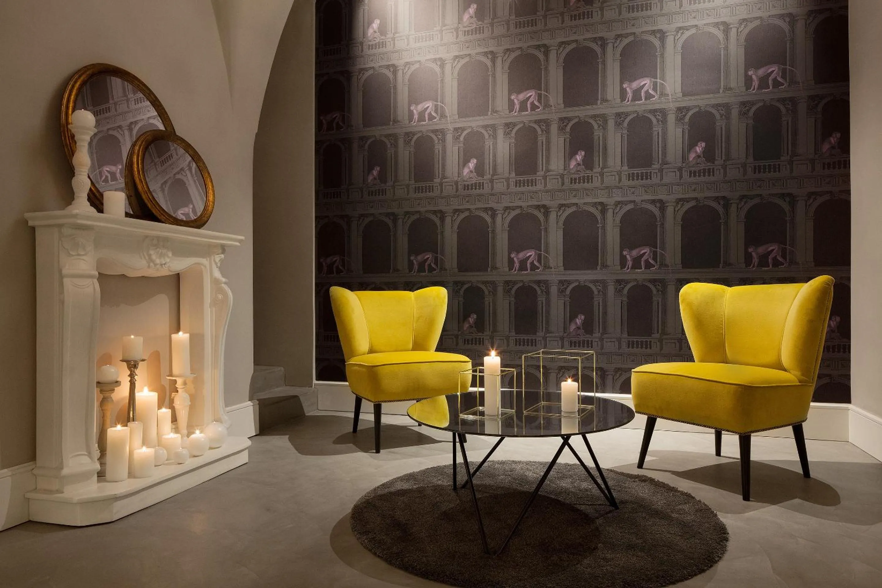 Living room in Quattro Canti Suites