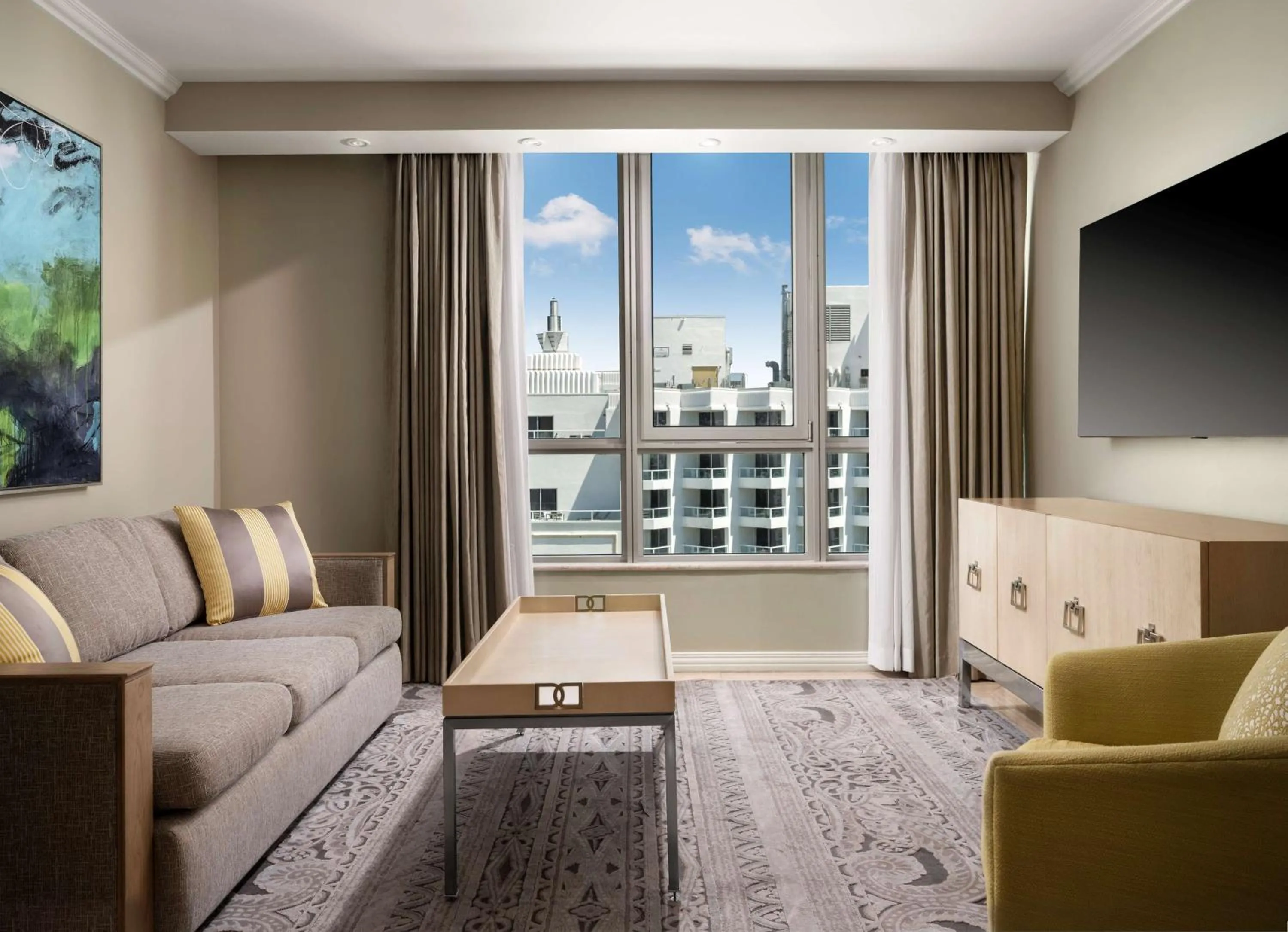 Living room in Hilton Bentley Miami South Beach