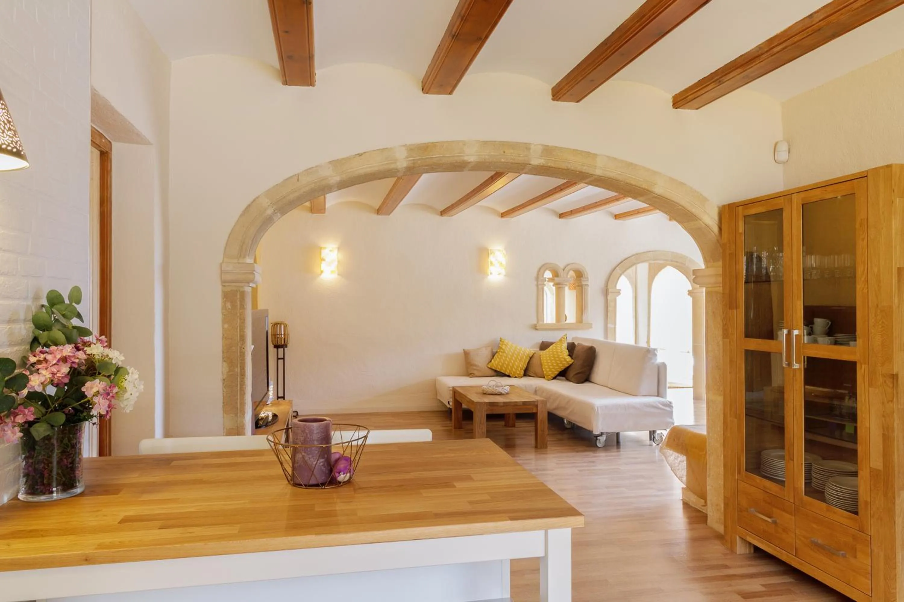 Living room, Bed in Villa Gota de Mar