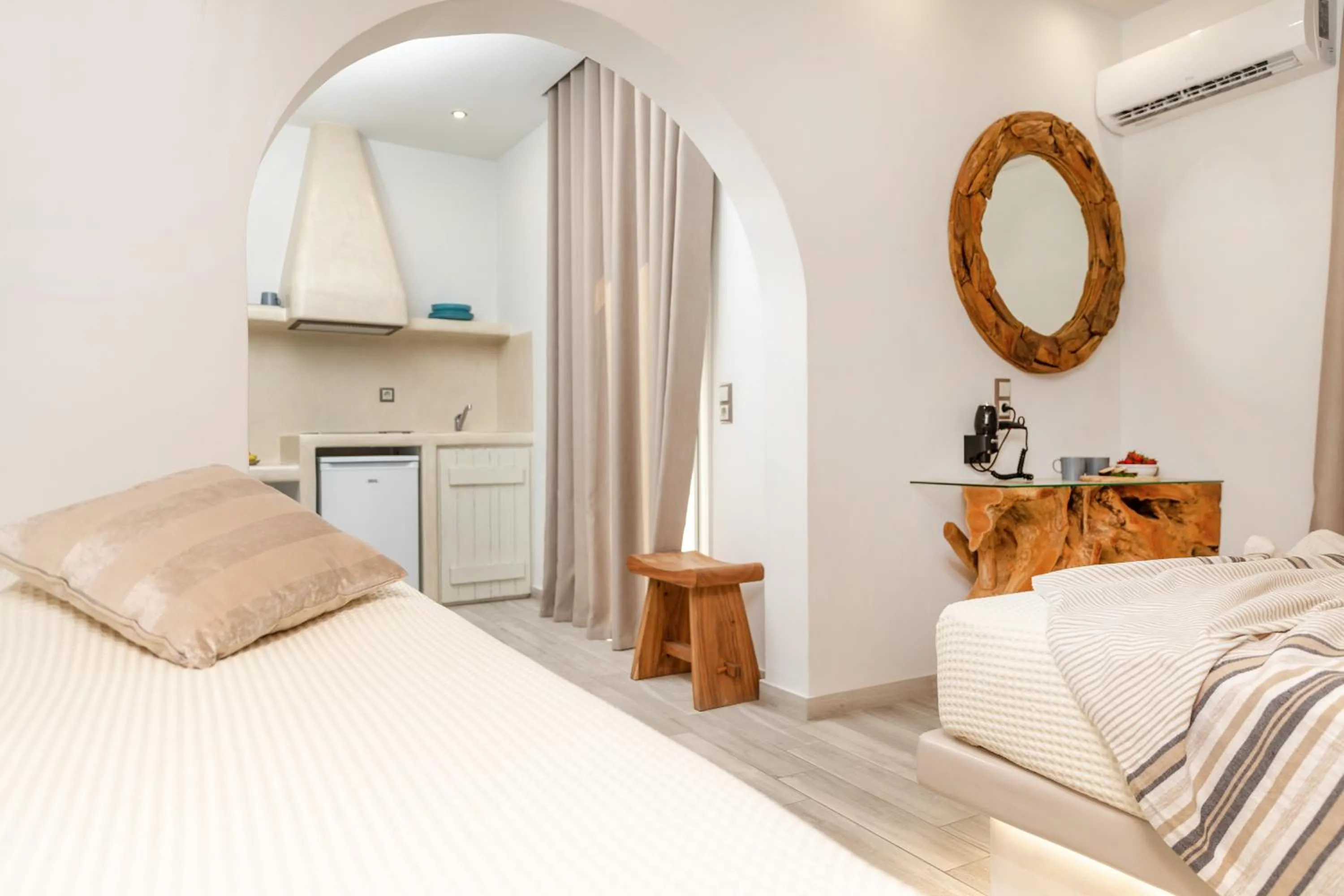 Bed in Katerina Roza Studios - Heartfelt Hospitality in the City