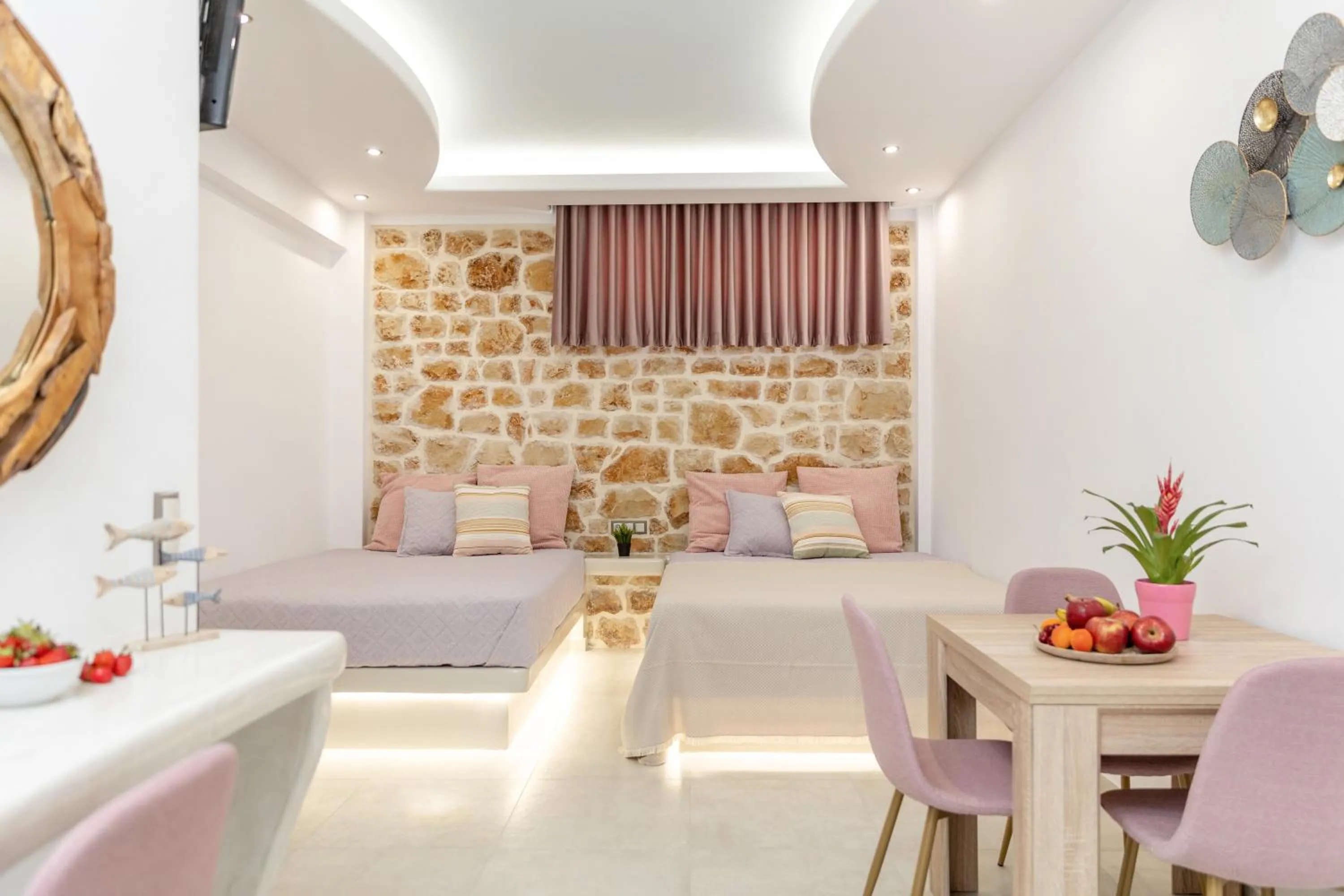 Bed in Katerina Roza Studios - Heartfelt Hospitality in the City