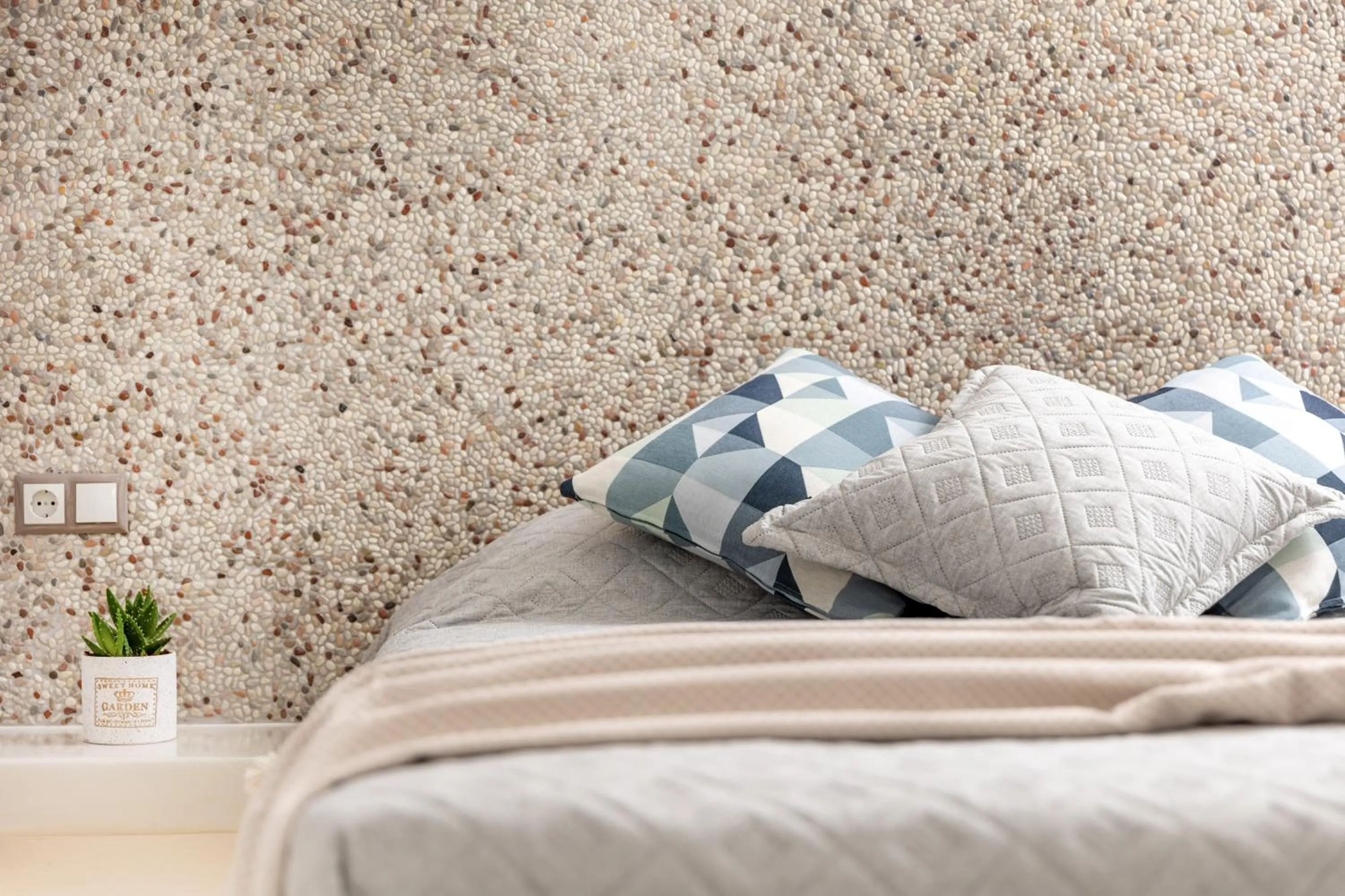 Bed in Katerina Roza Studios - Heartfelt Hospitality in the City