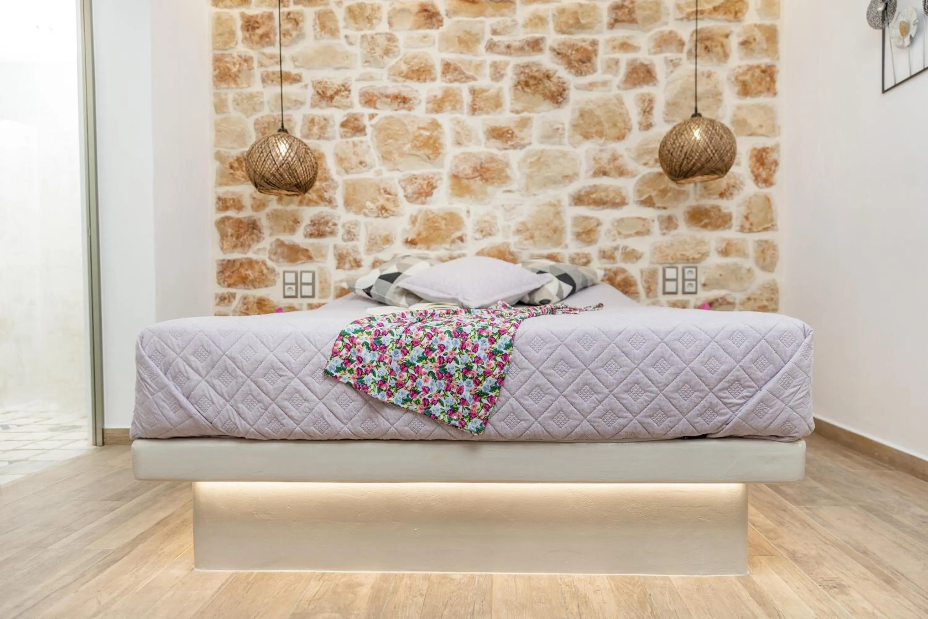 Bed in Katerina Roza Studios - Heartfelt Hospitality in the City