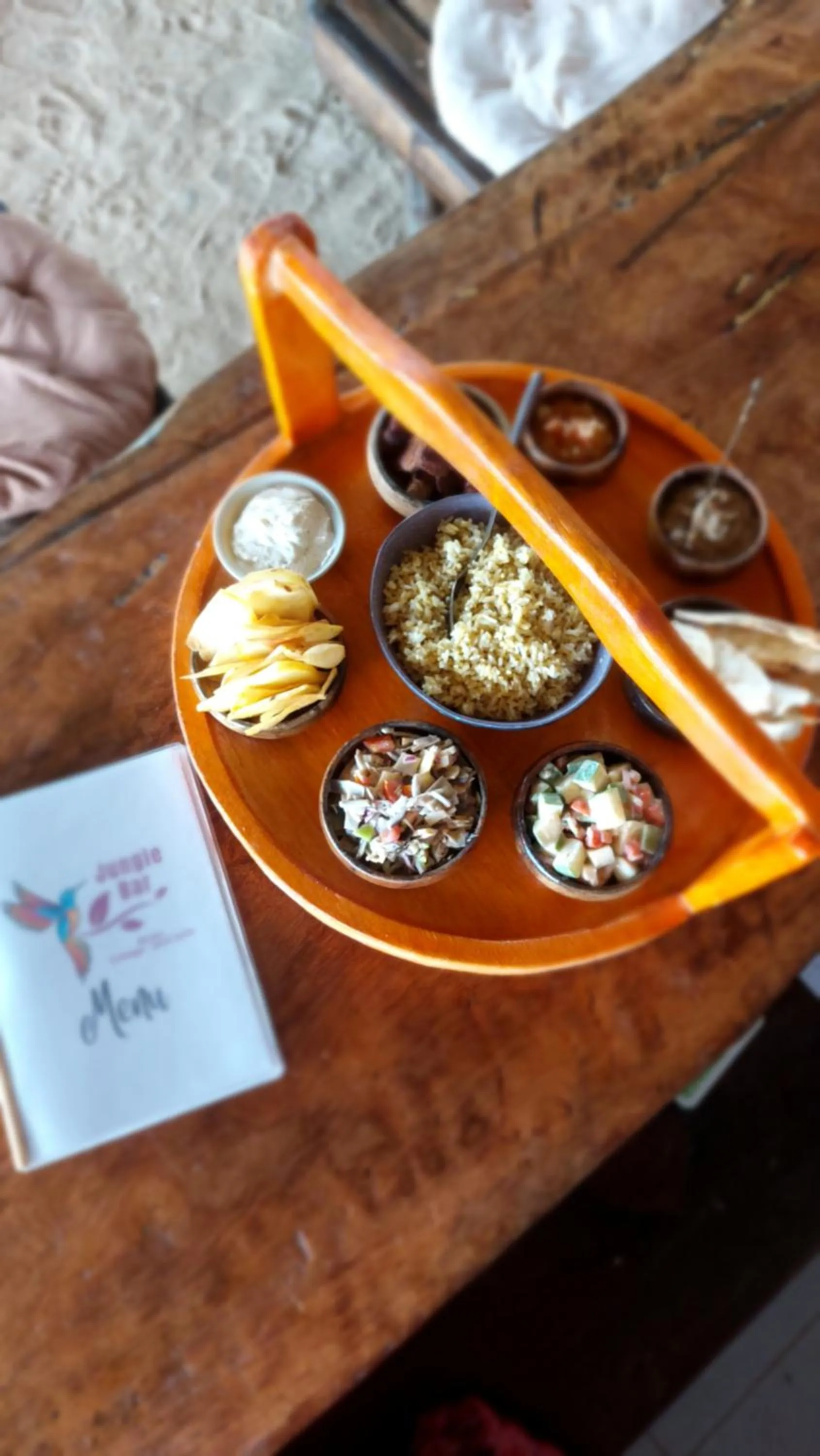 Food in Jungle Bar Honeymoon suite & private pool