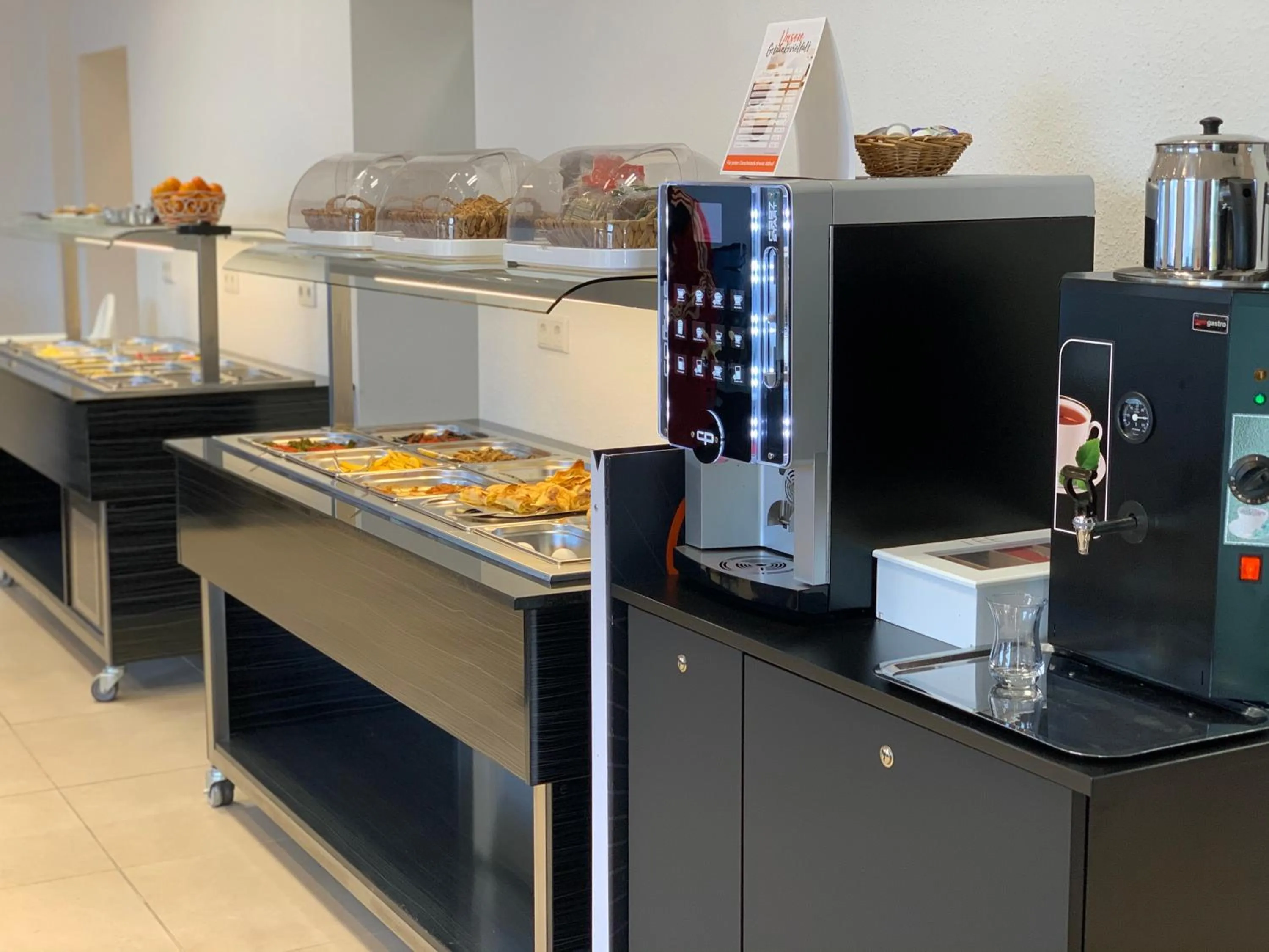 Buffet breakfast in Apart-Hotel Rheinischer Hof Dormagen