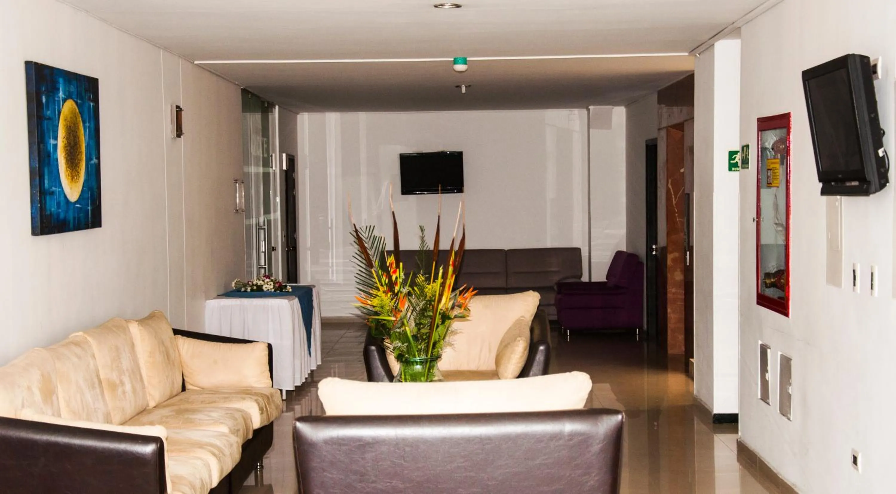 Communal lounge/ TV room in Hotel San José Plaza