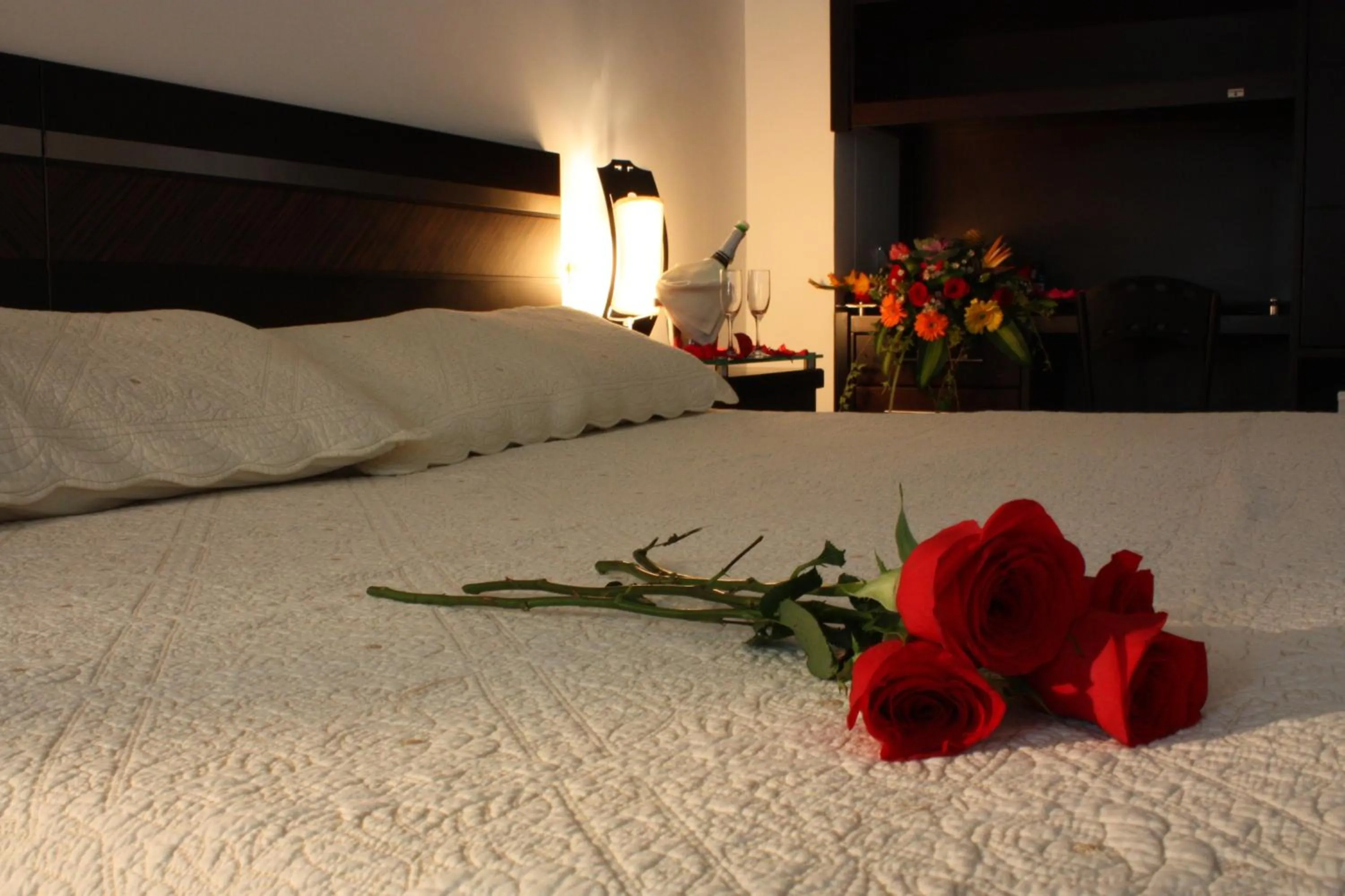 Bed in Hotel San José Plaza