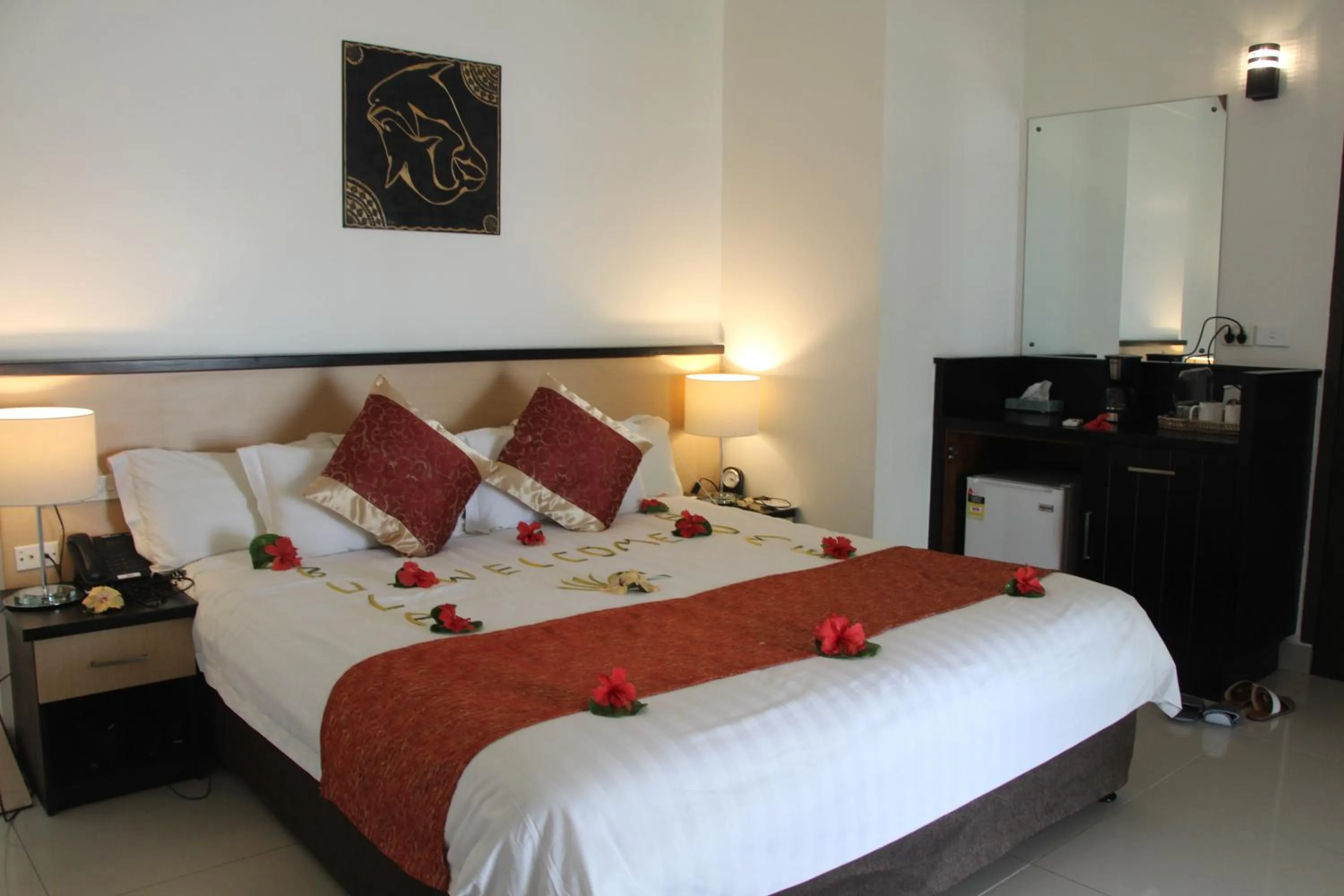 Bed in Lander's Bay Resort