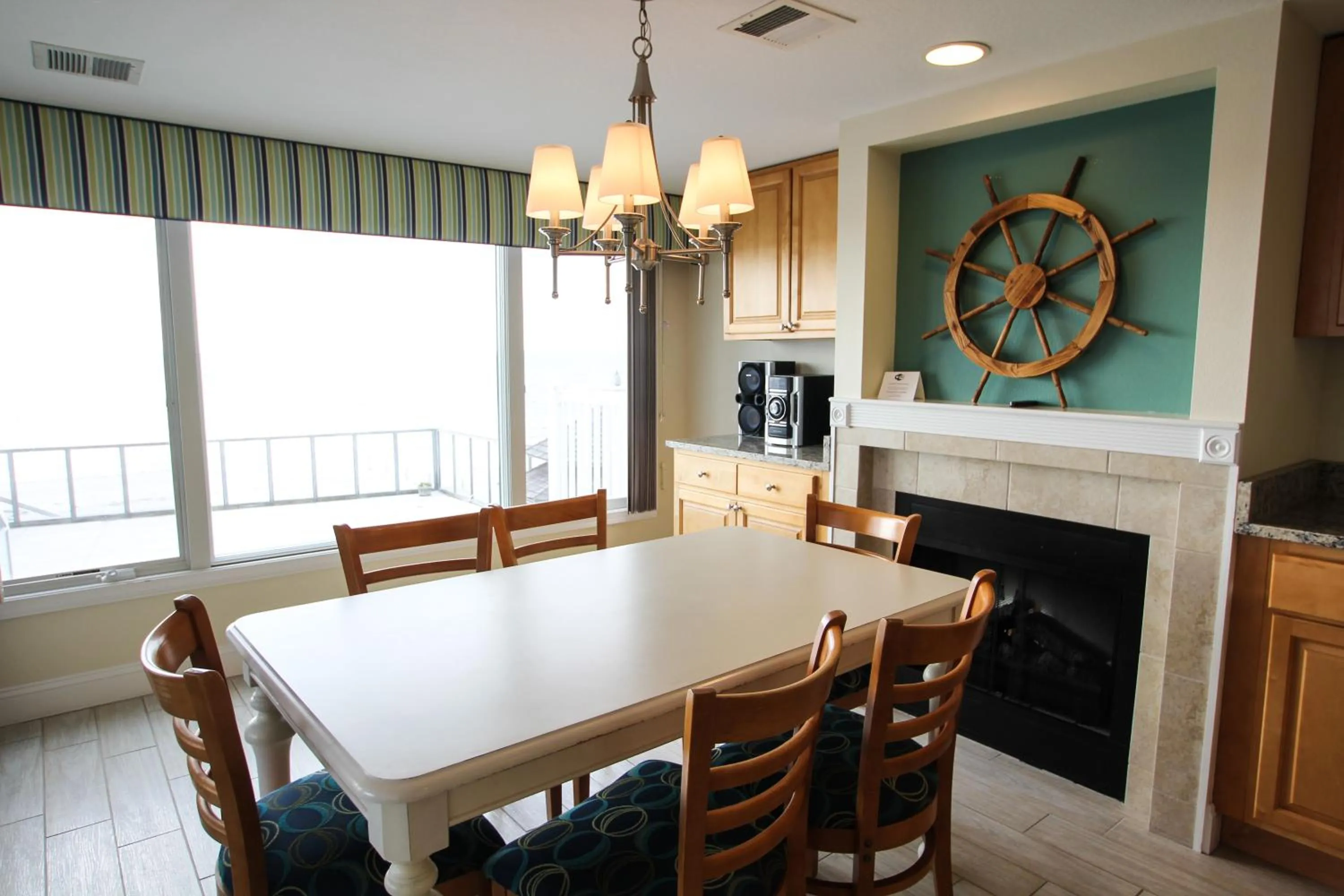 Dining area in Ocean Club on Smuggler's Beach
