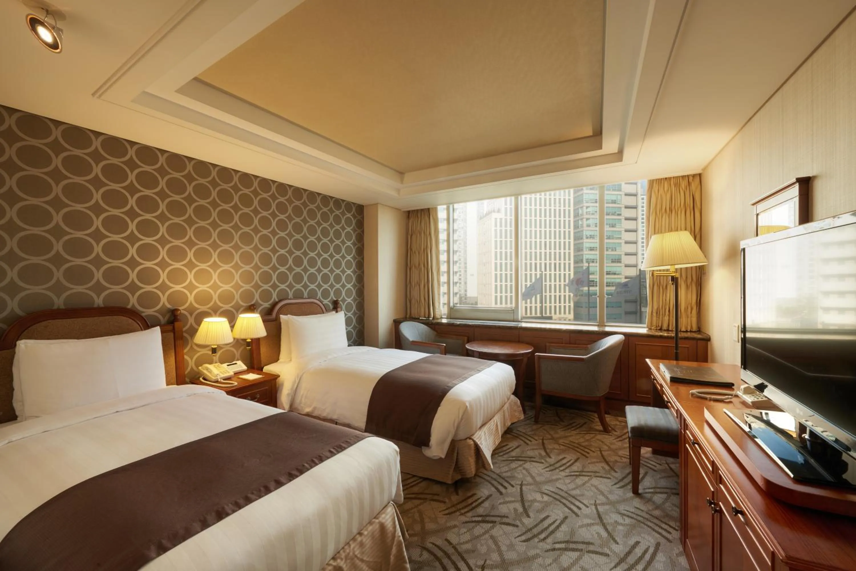 Bed in Seoul Riviera Hotel