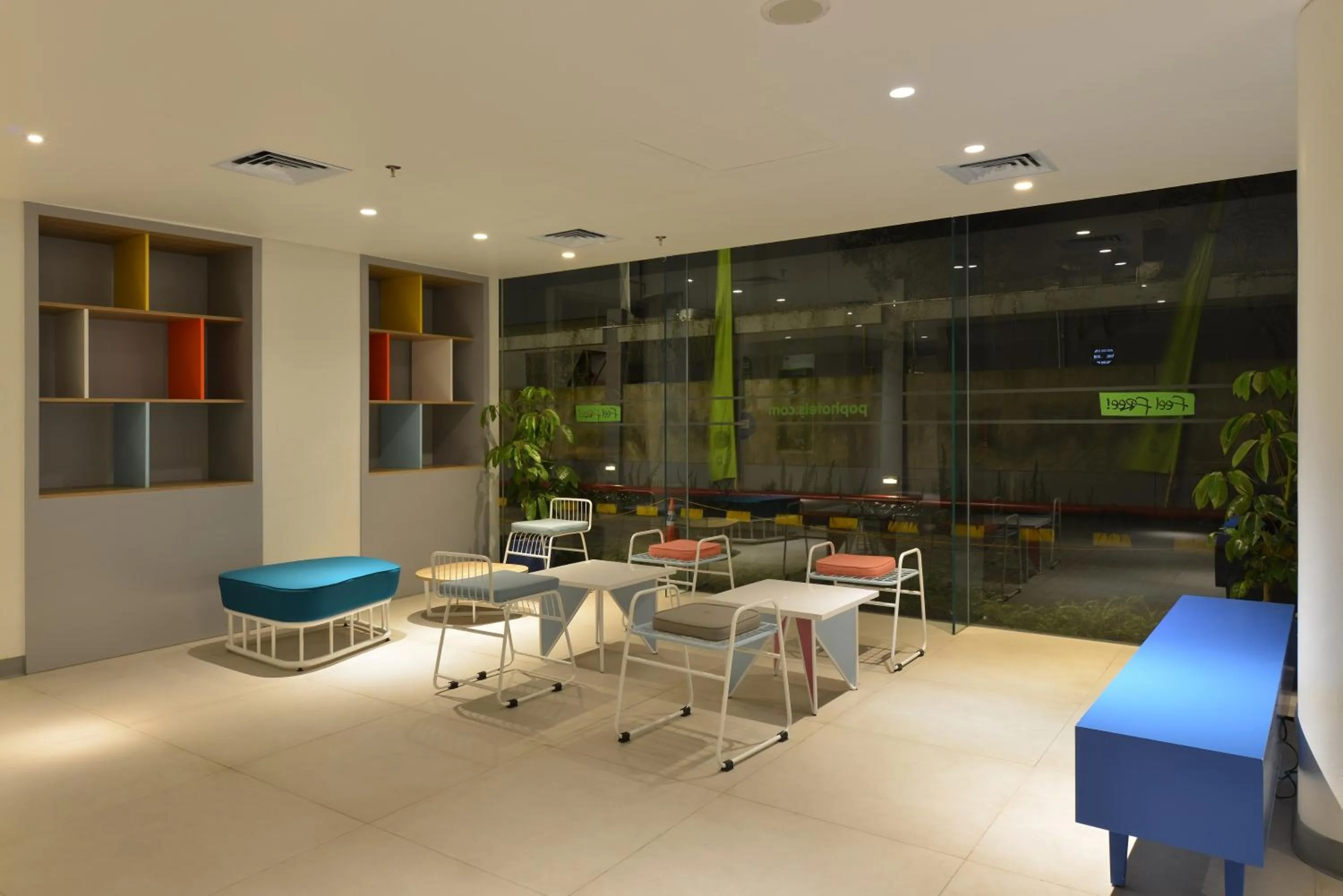 Seating area in POP! Hotel Solo