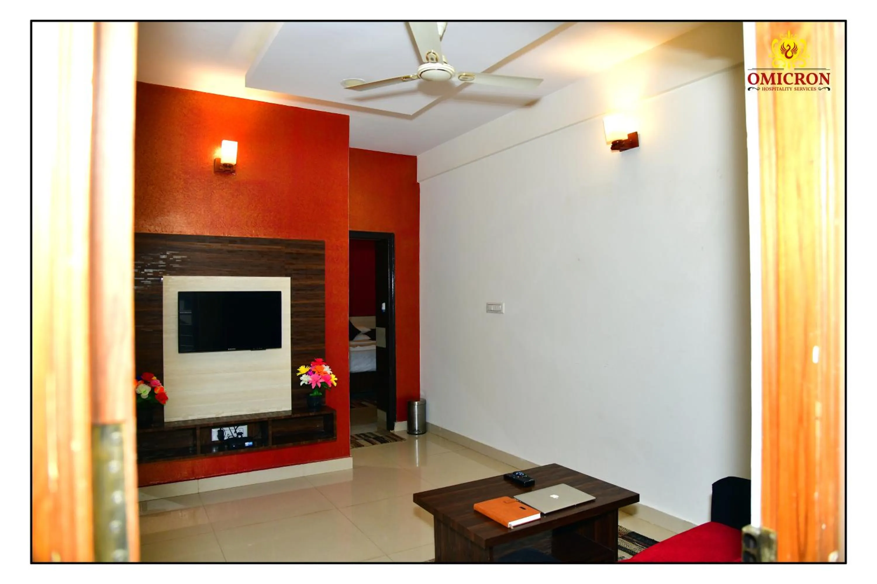 Communal lounge/ TV room in Hotel Omicron 1 BHK Studio room
