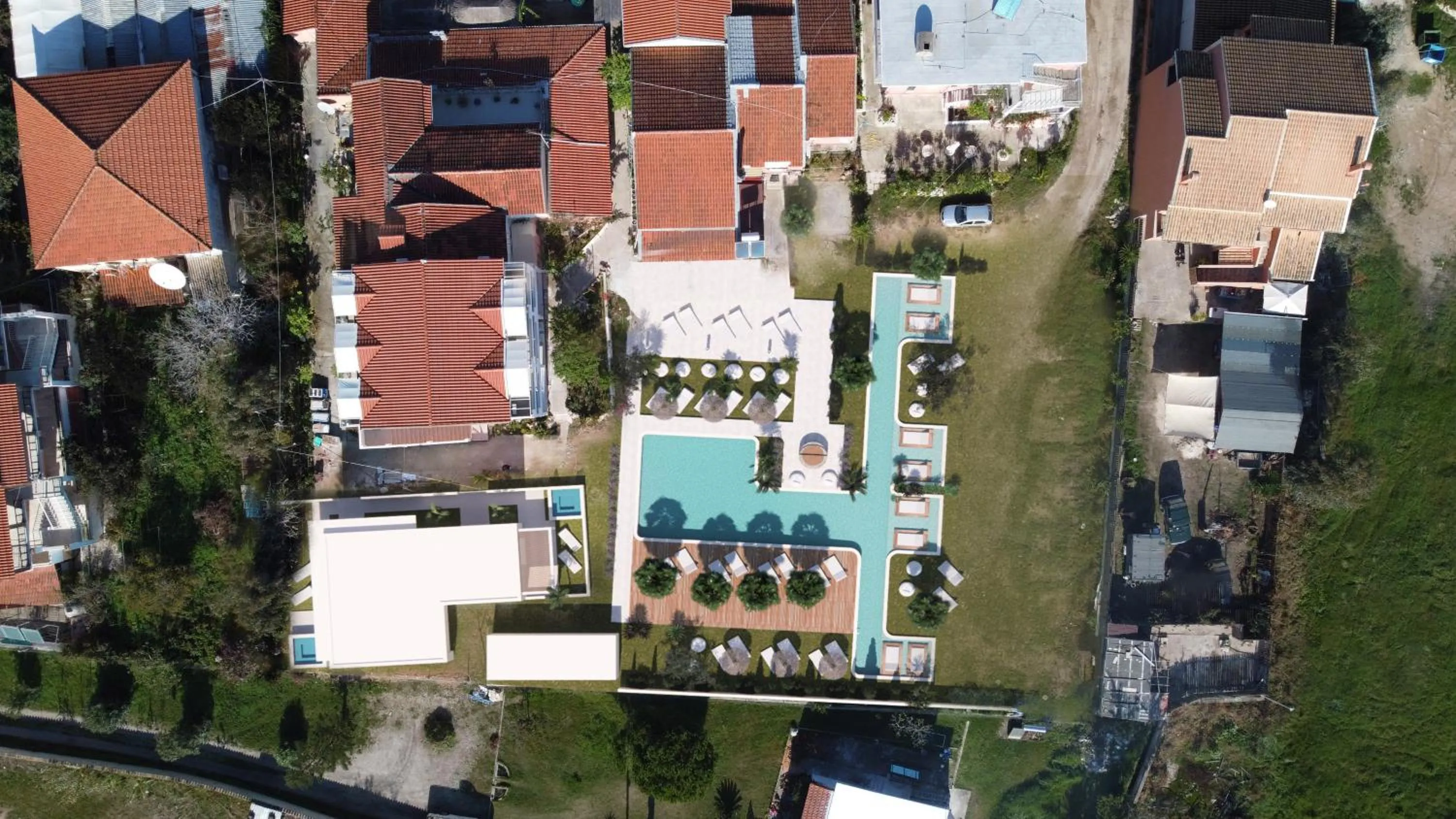 Bird's eye view in Maro Apartments Arillas Corfu