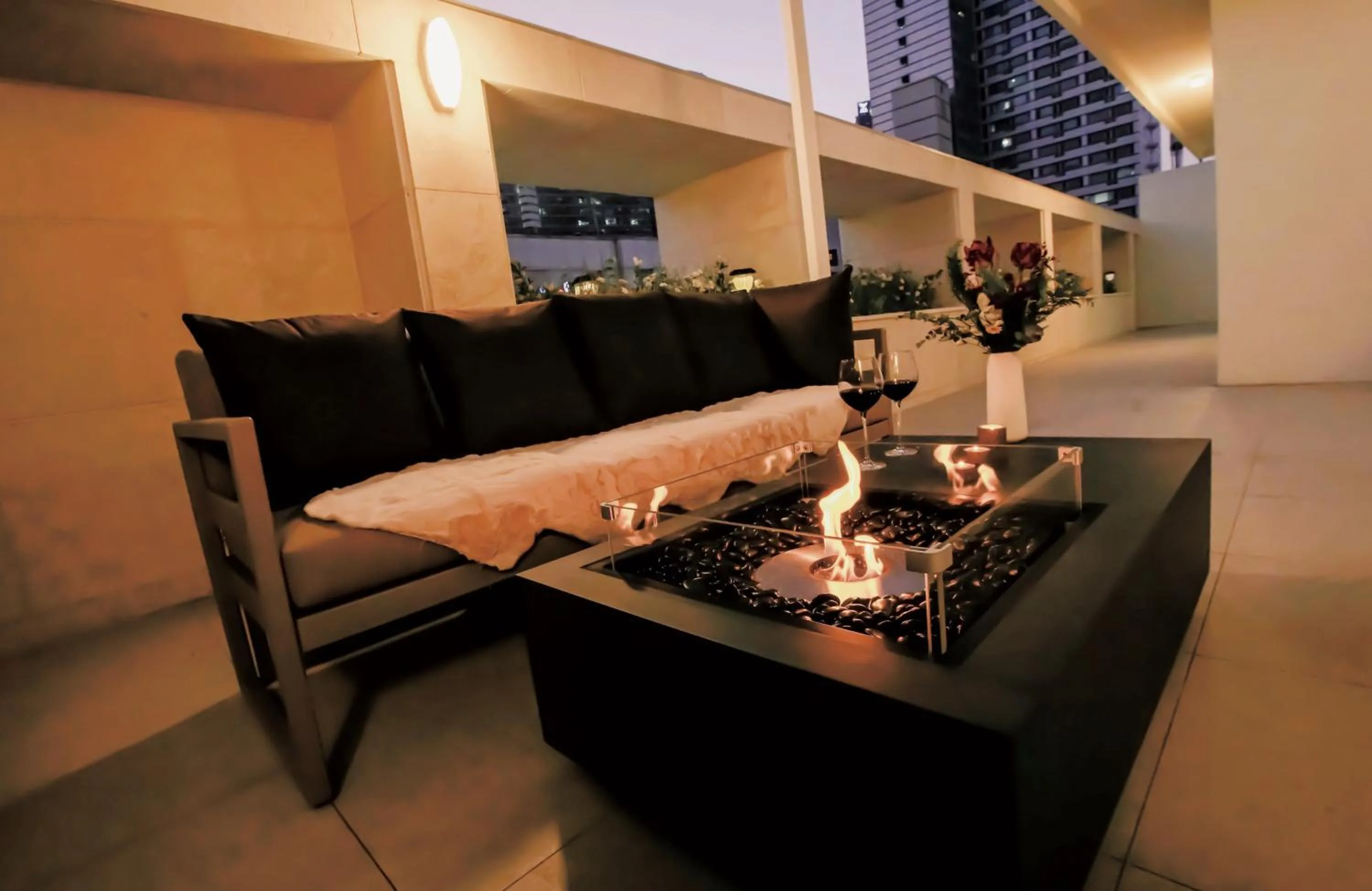 Balcony/Terrace in Busan H-AVENUE Hotel Seomyeon Station