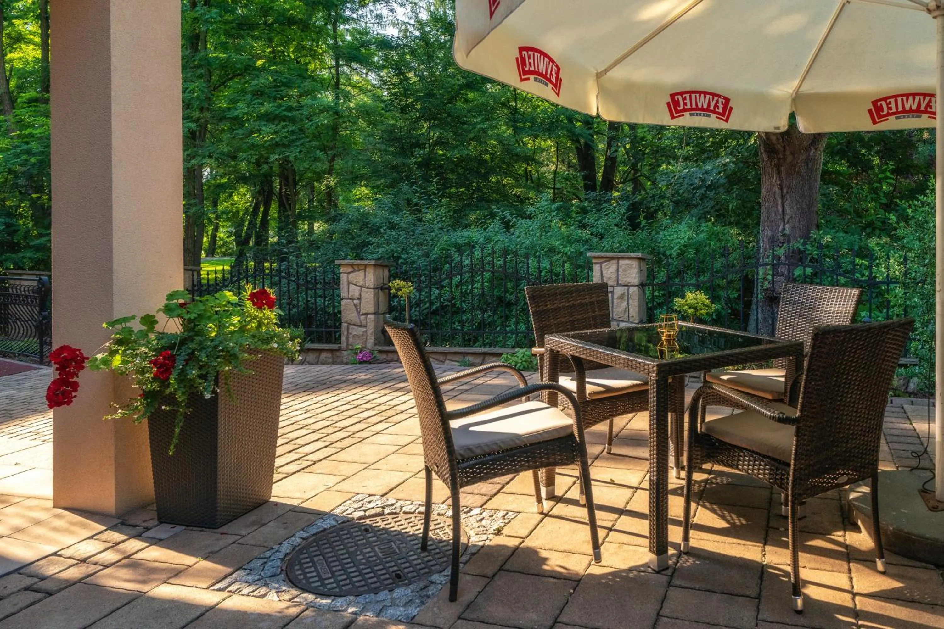 Garden view in Dworek Skawiński