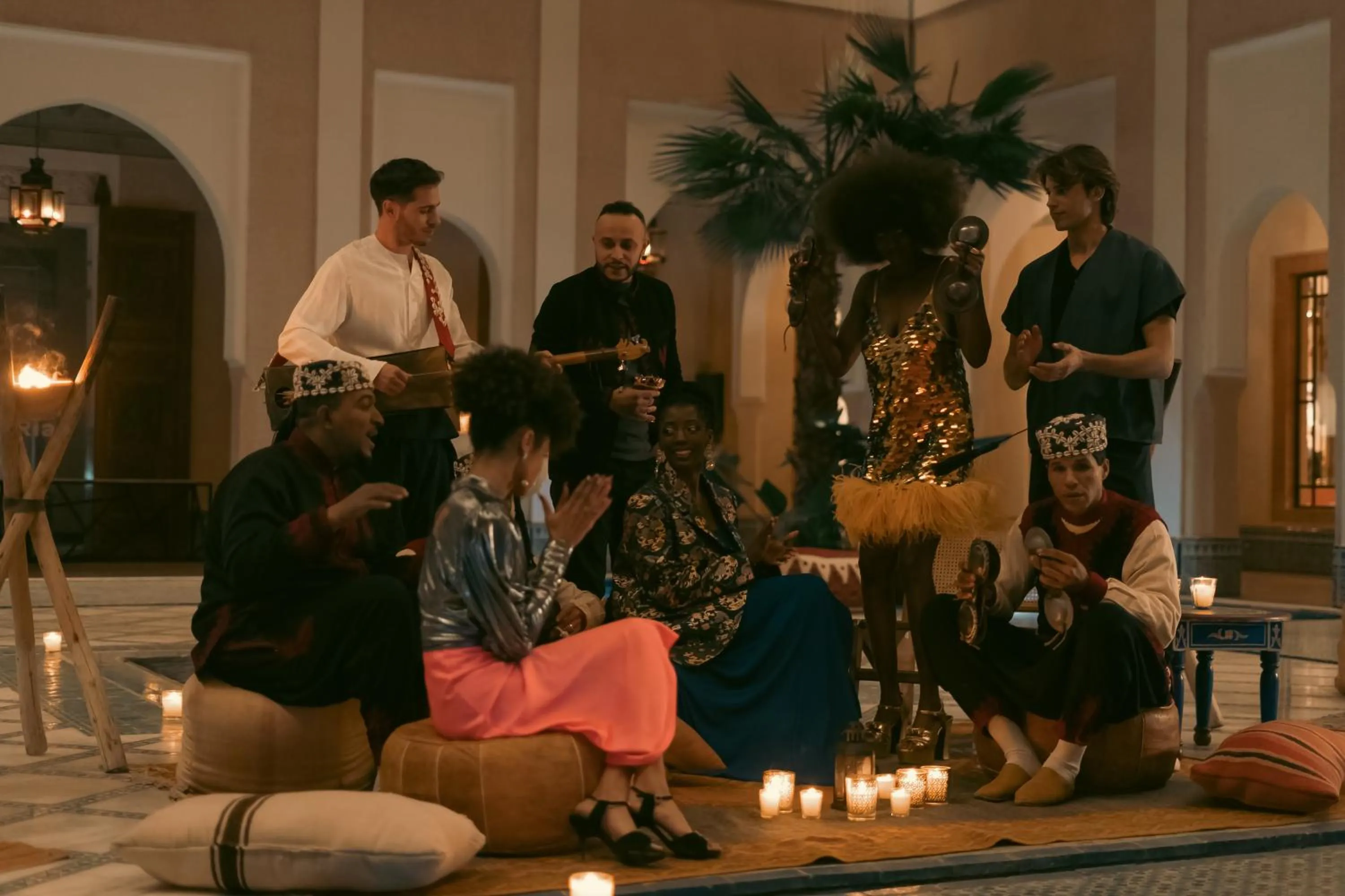 People in Jaal Riad Resort