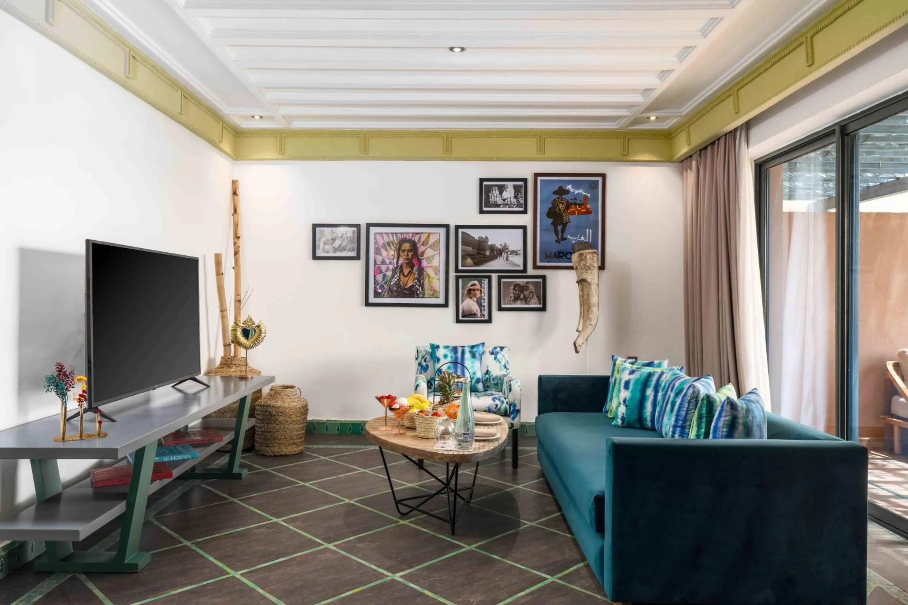 Seating area in Jaal Riad Resort