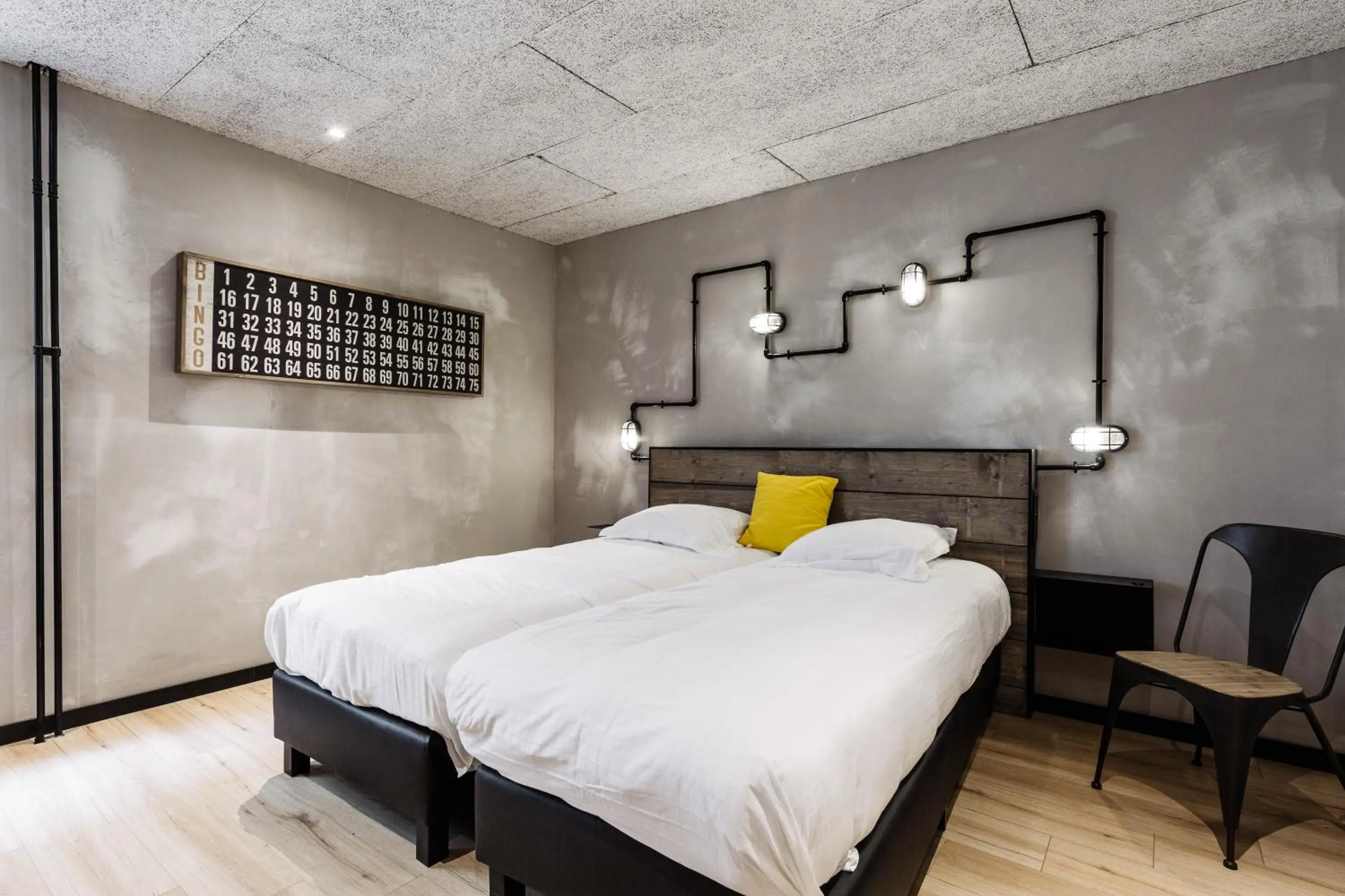 Bed in Upstairs Hotel