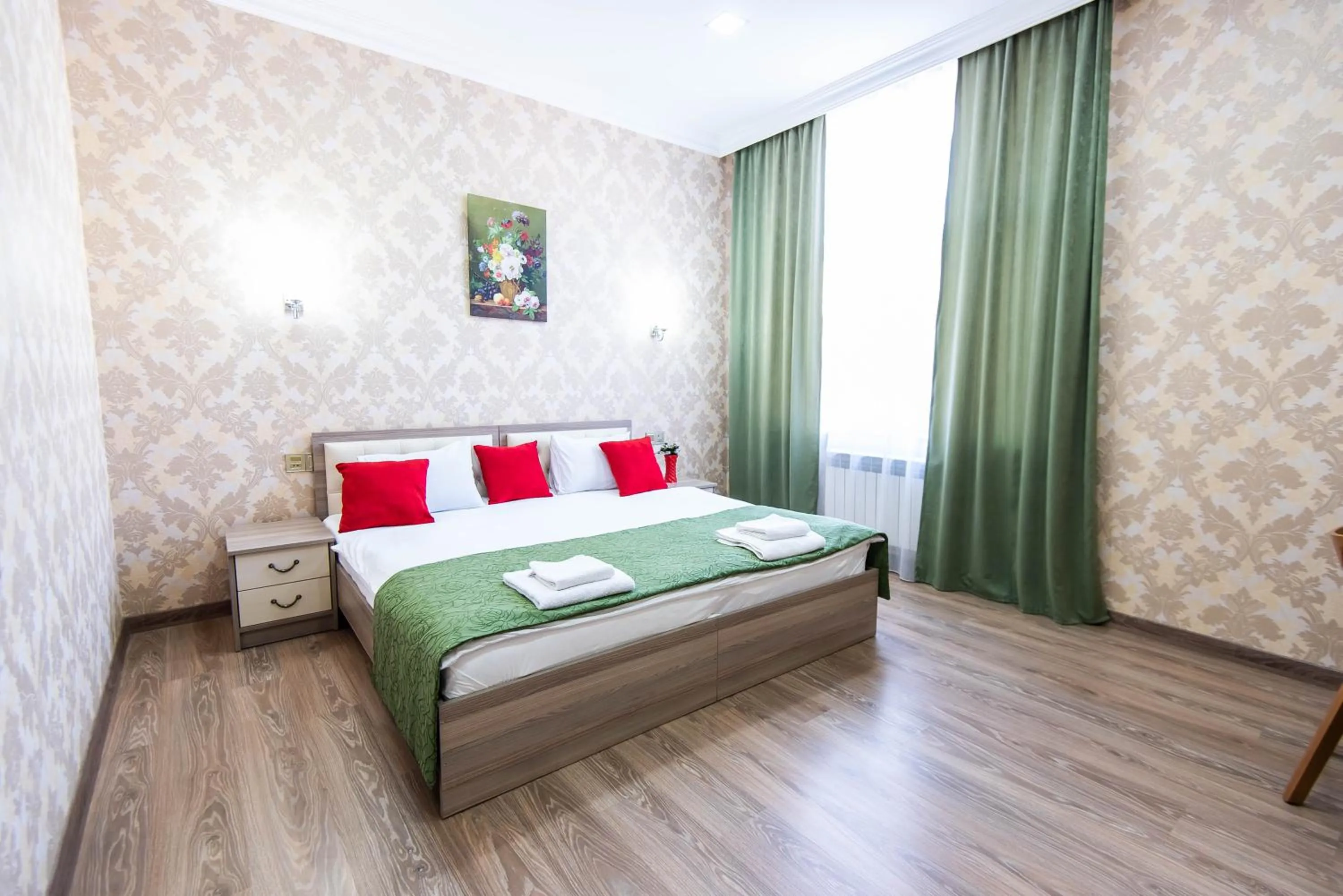 Bed in Damla Hotel Baku