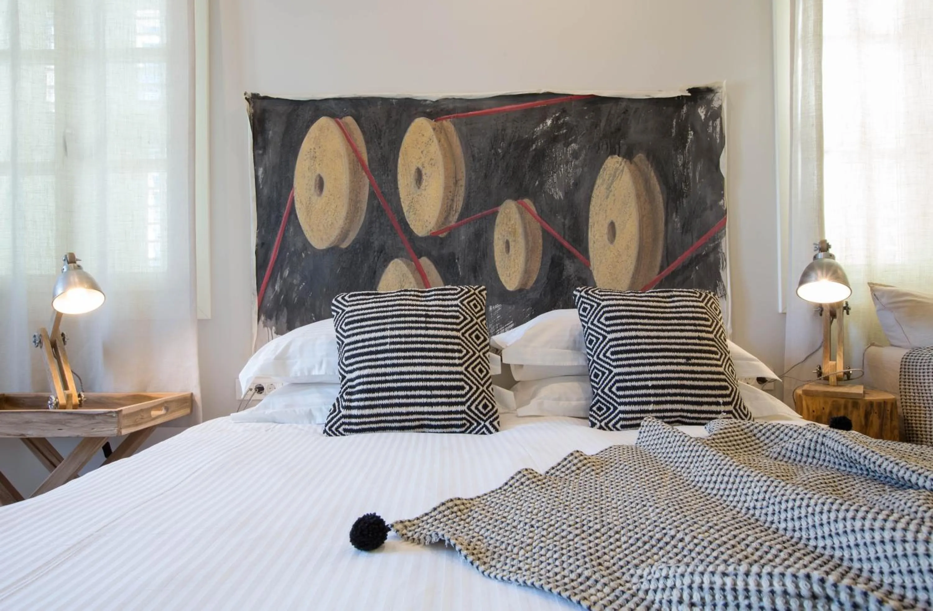 Bed in Amymone Suites