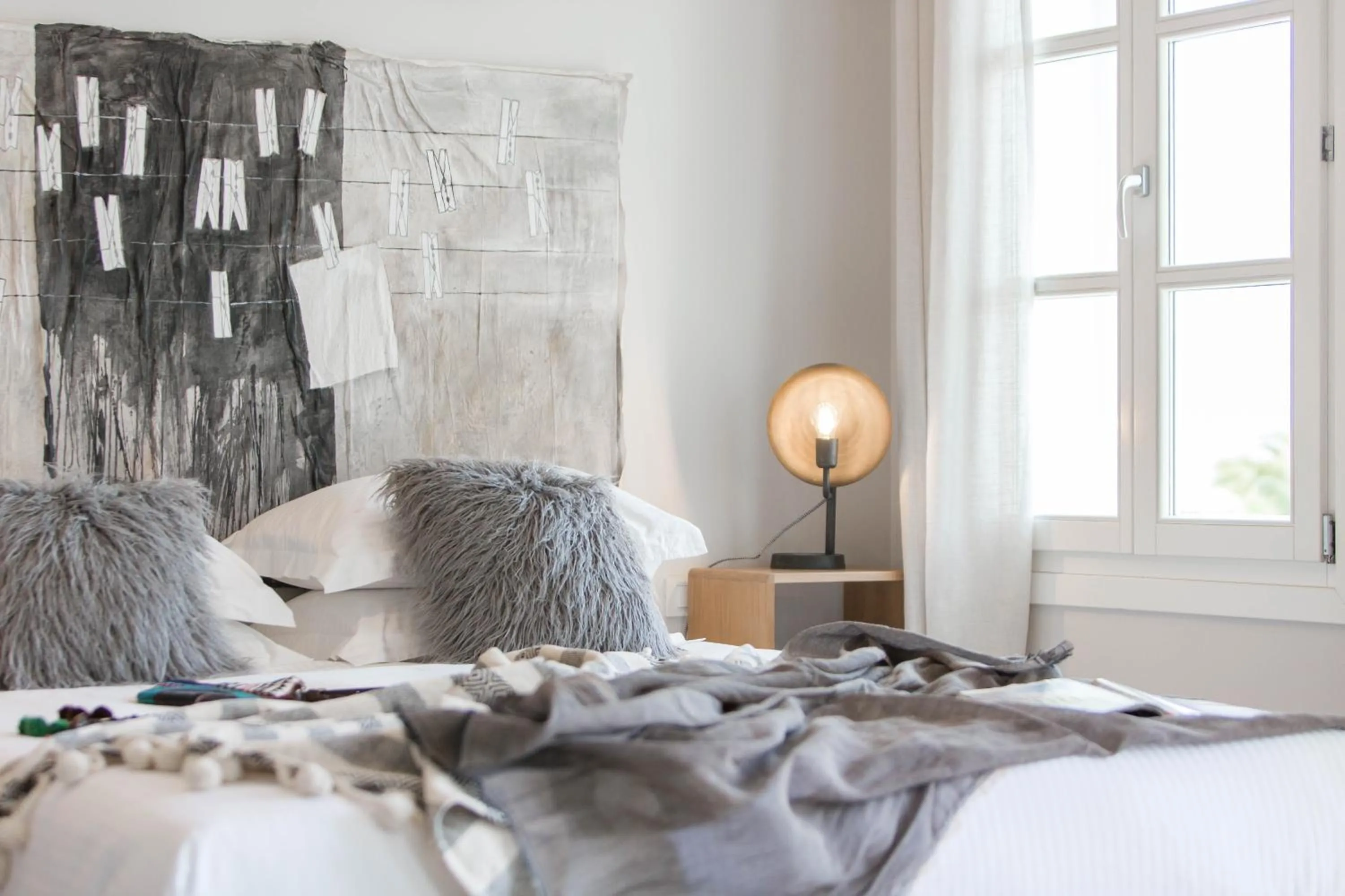 Bed in Amymone Suites