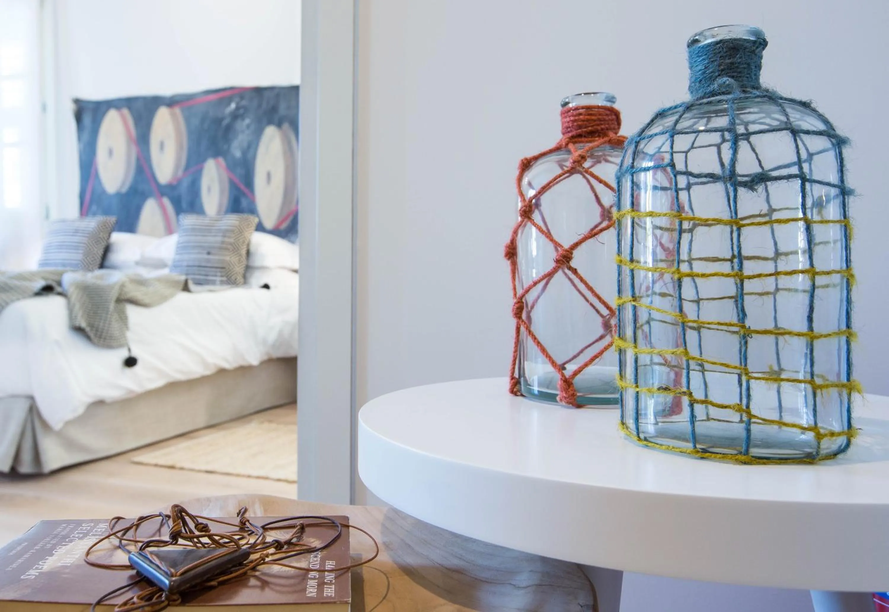 Decorative detail, Bed in Amymone Suites