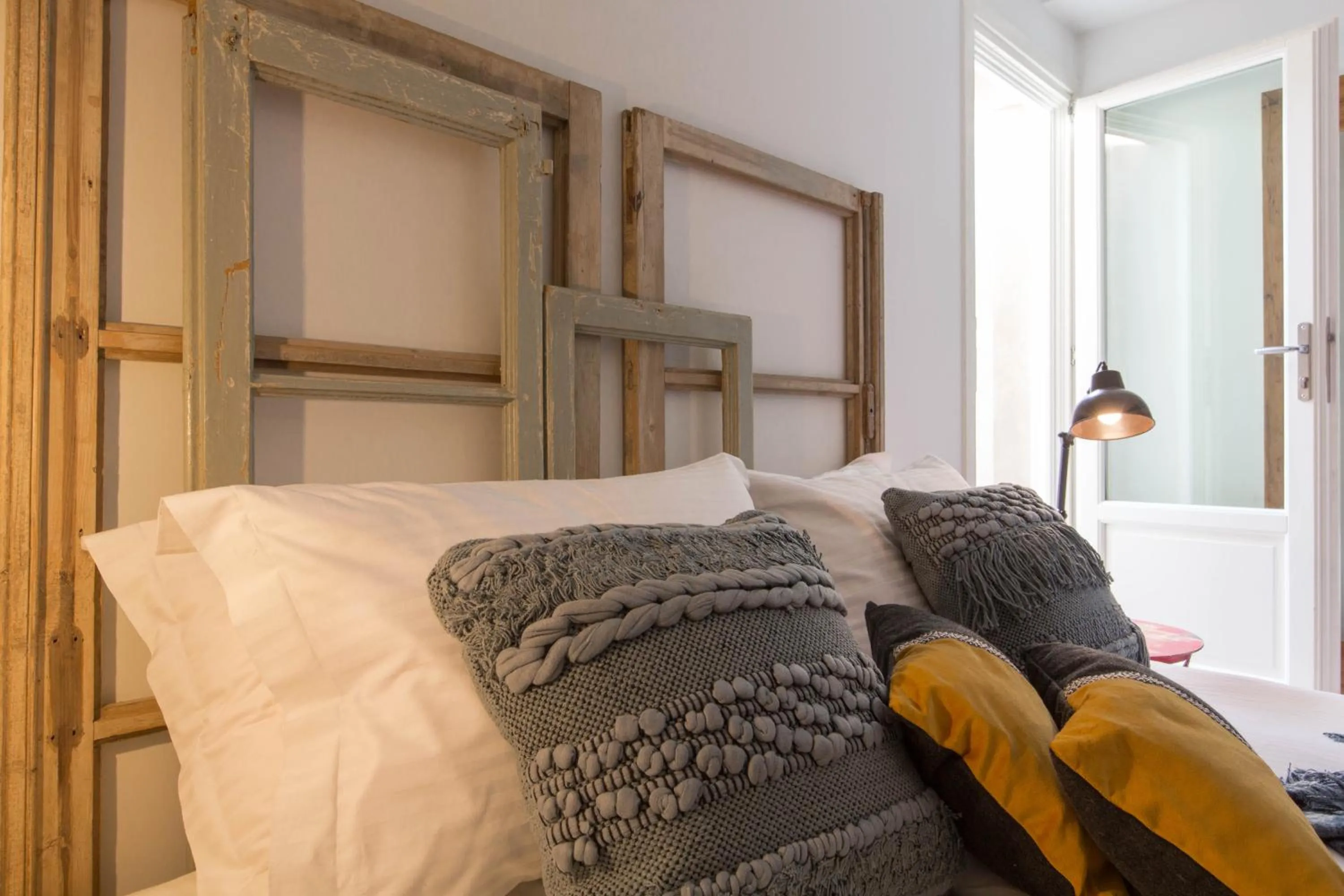 Bed in Amymone Suites