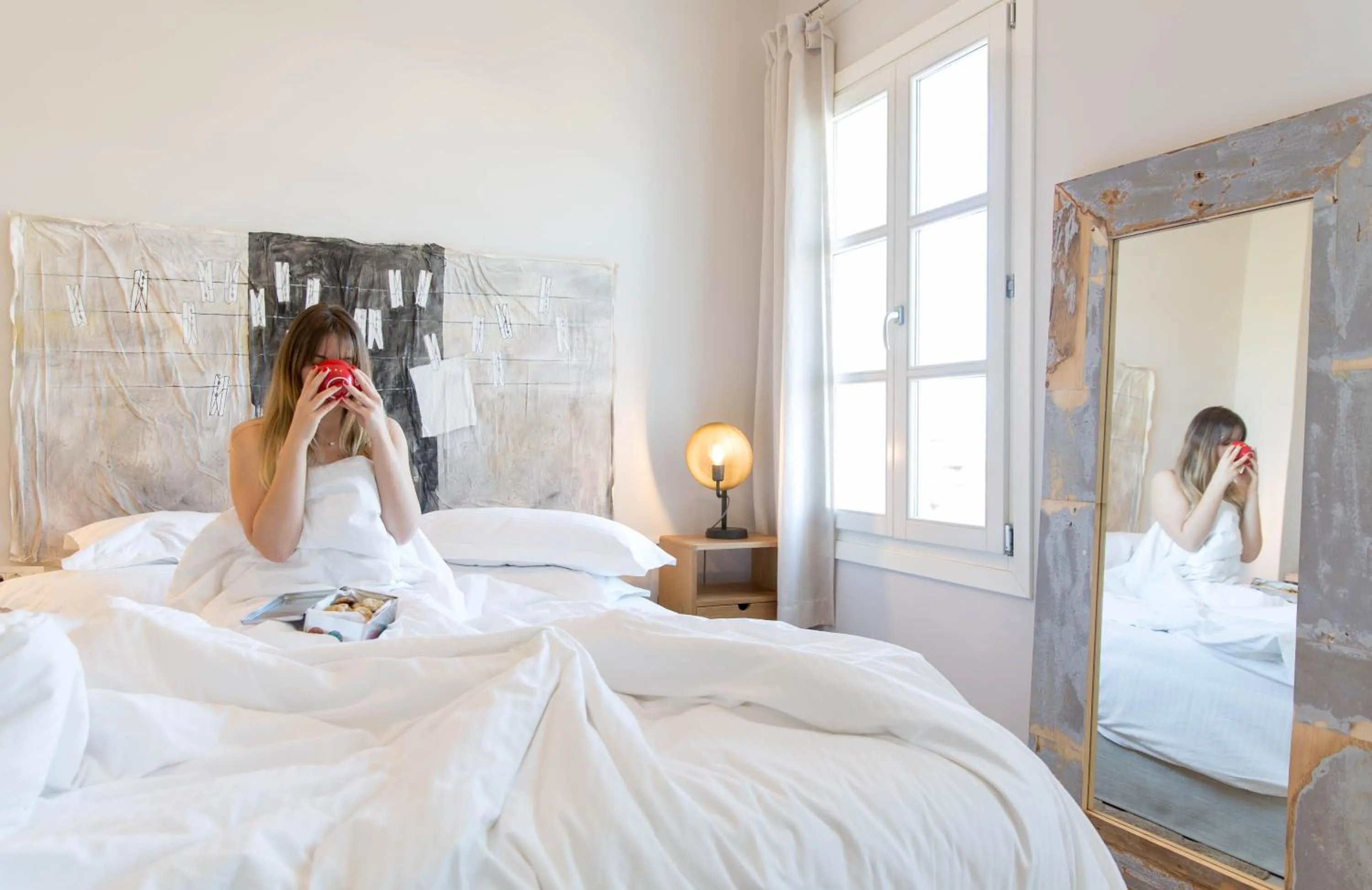 Photo of the whole room, Bed in Amymone Suites