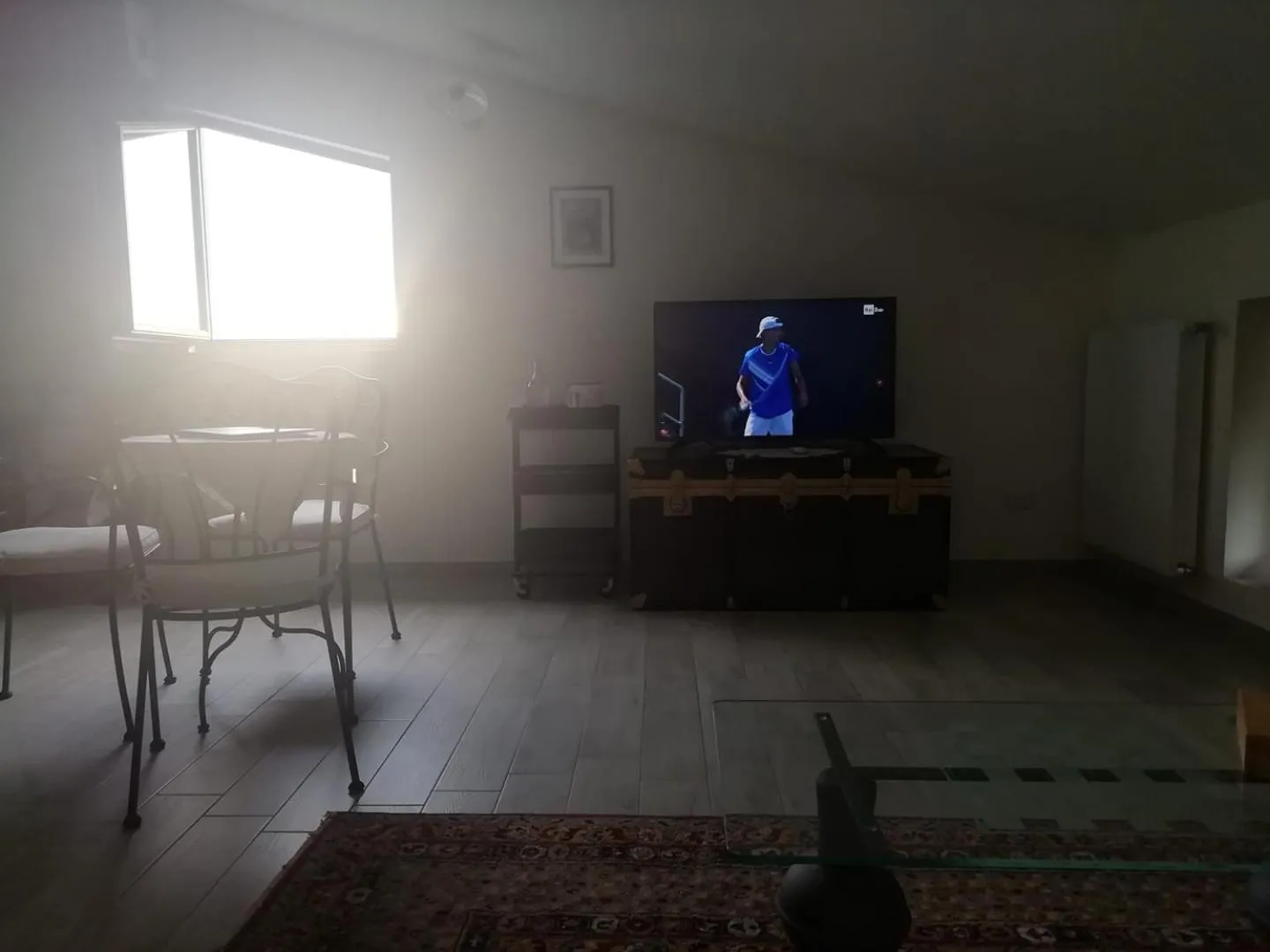 Seating area in B&B Books & Bikes