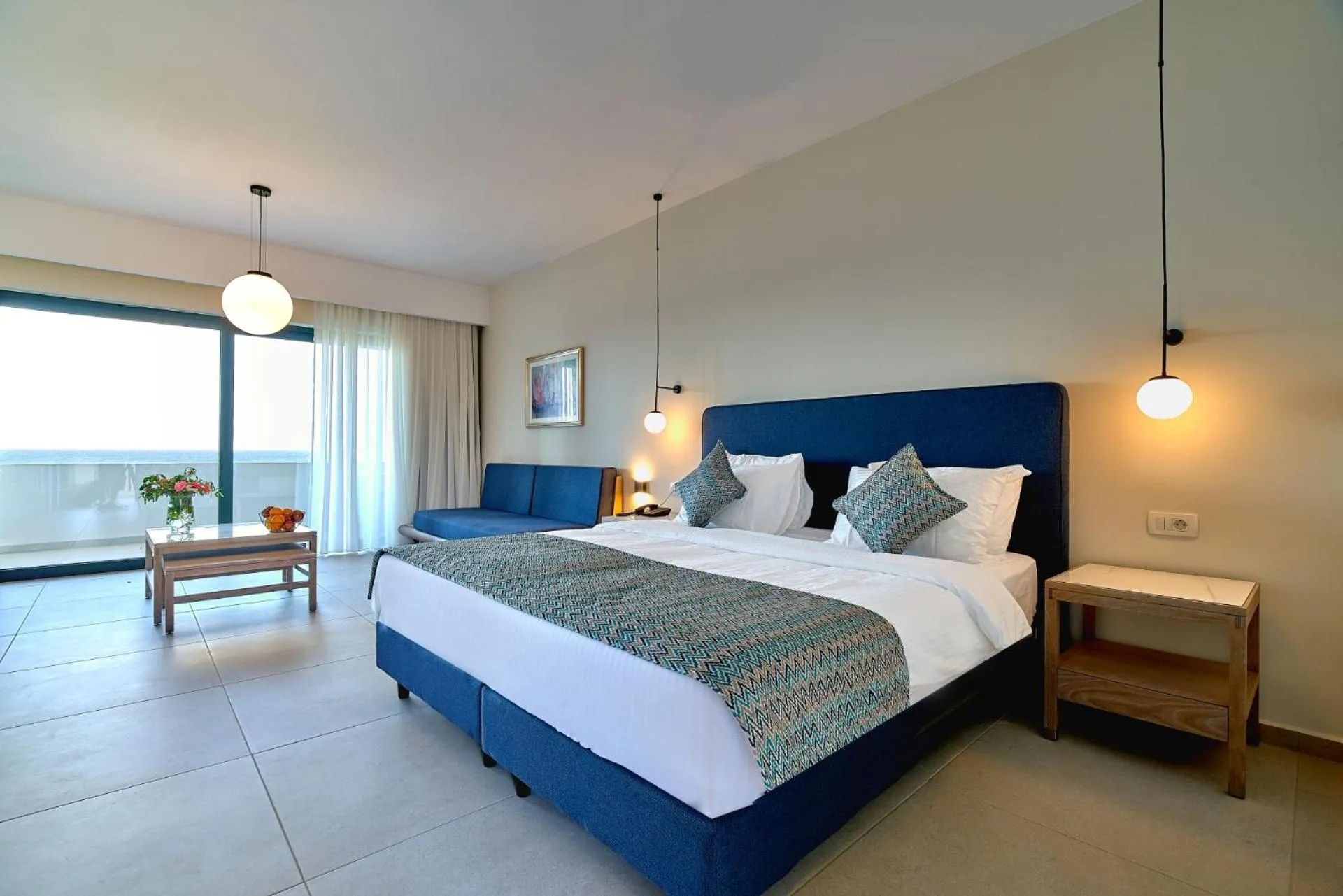 Bed in Silver Beach Hotel & Apartments