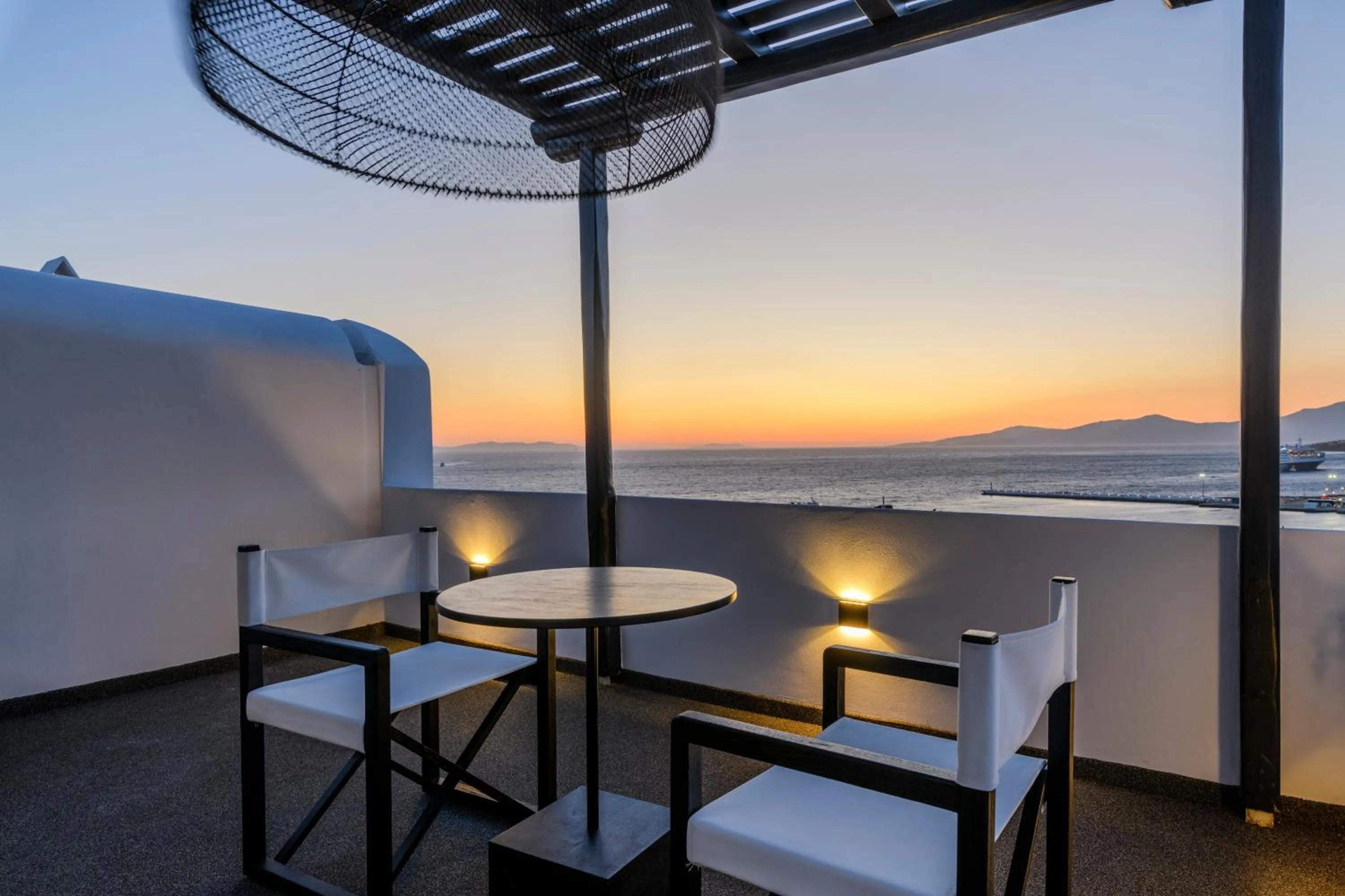 Patio in She Mykonos Boutique Hotel