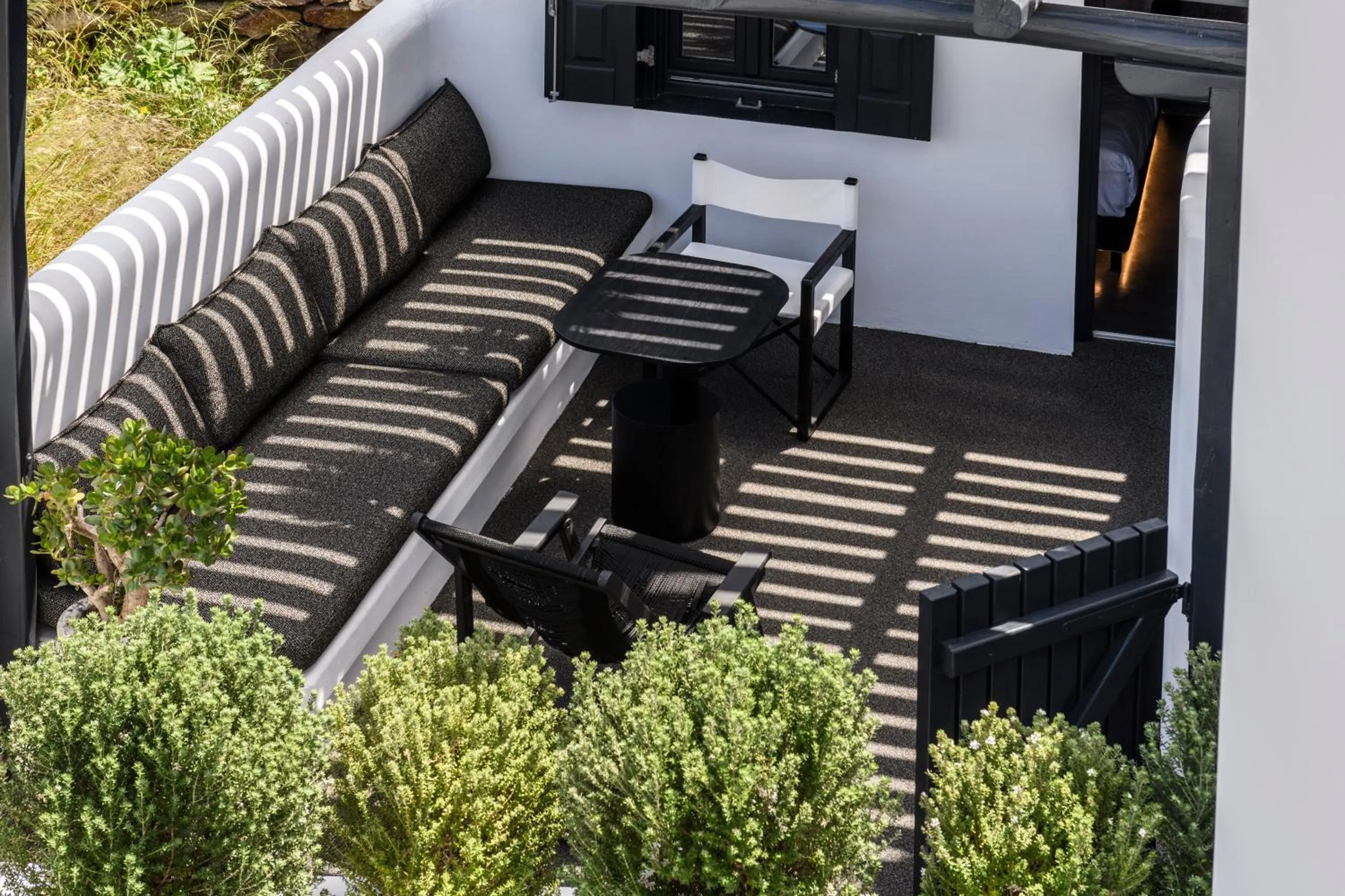 Patio in She Mykonos Boutique Hotel