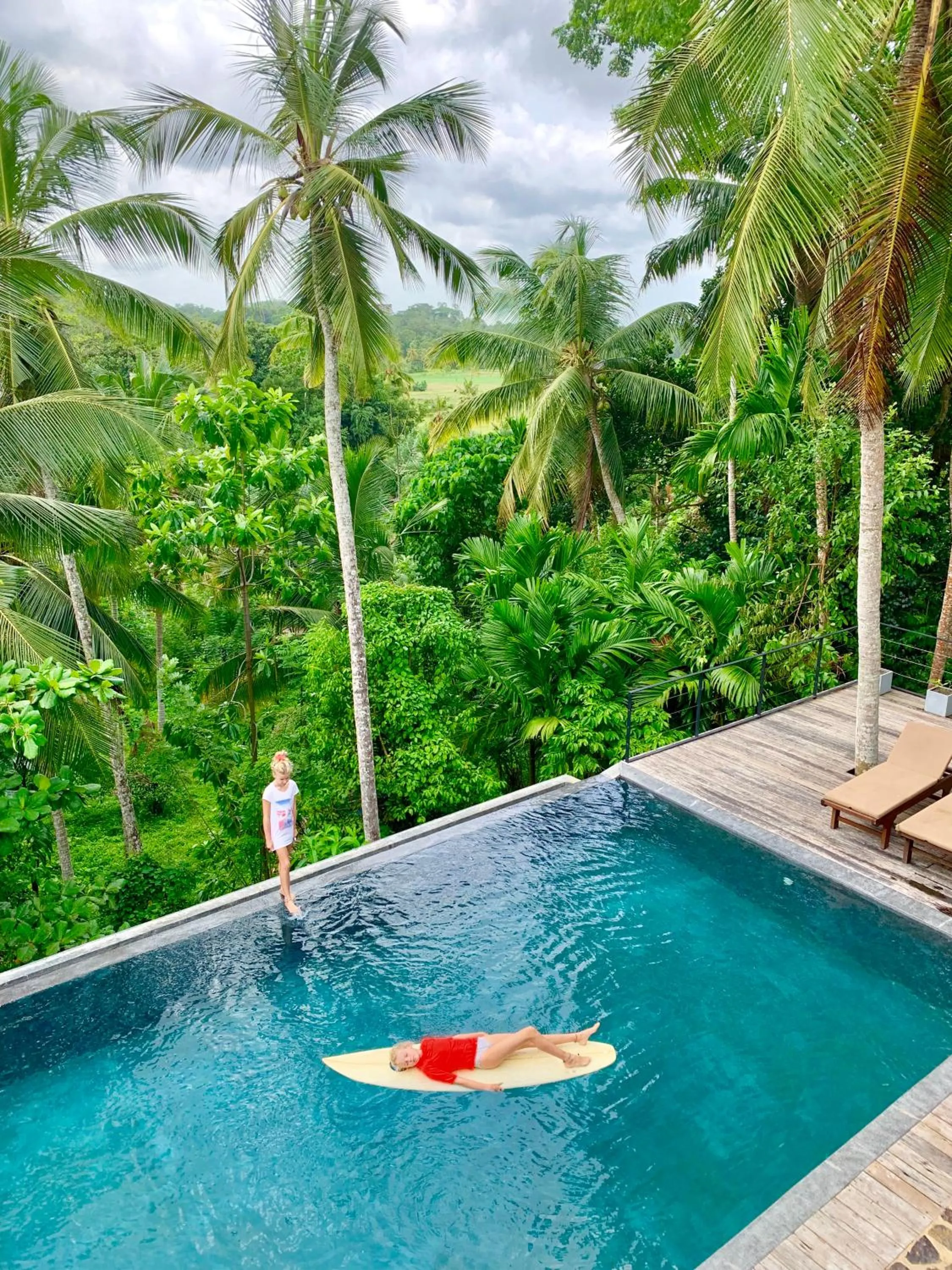 Pool view in Good Vibes Villas