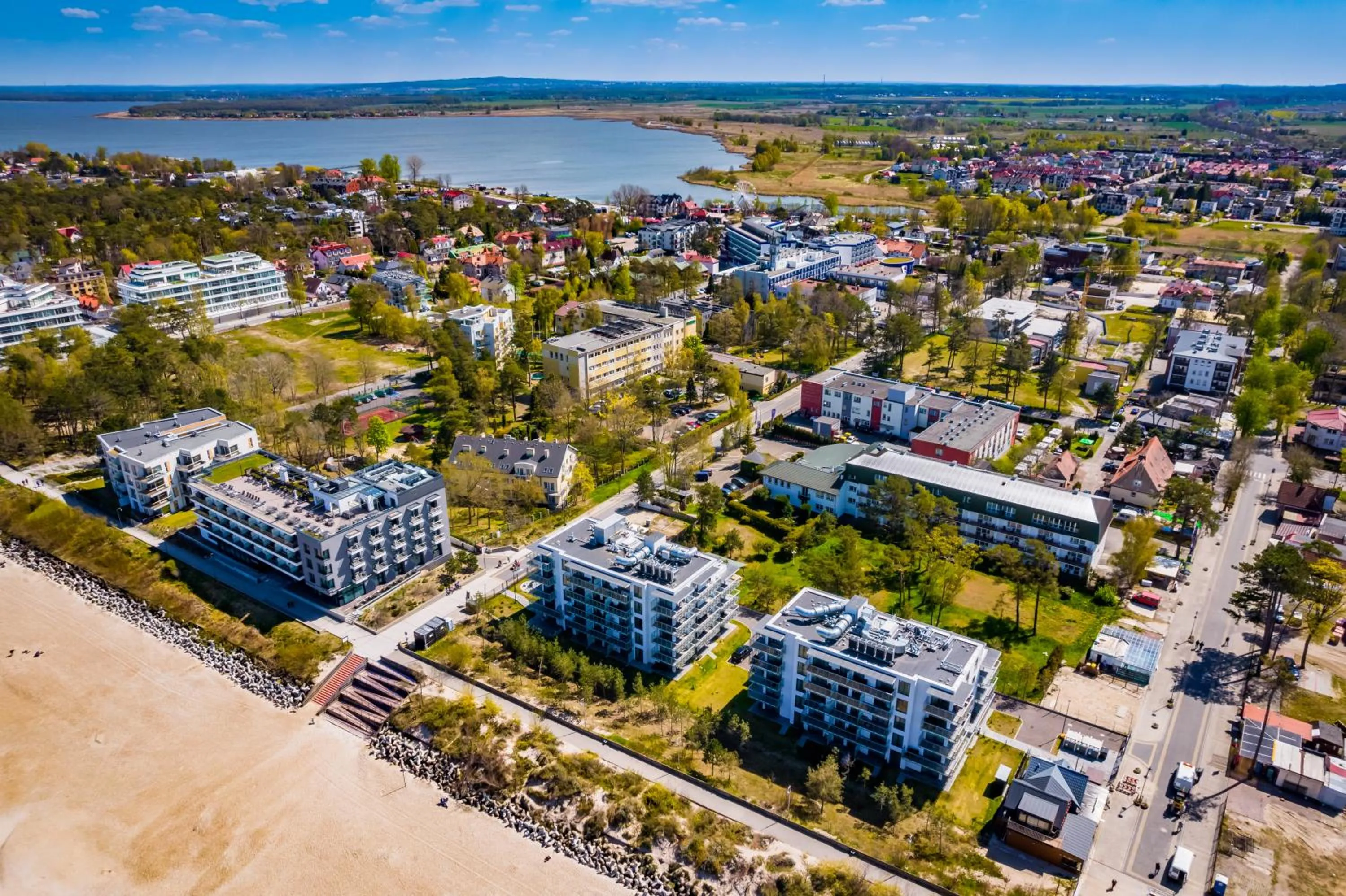 Bird's eye view in Great Polonia Sand Beach Mielno